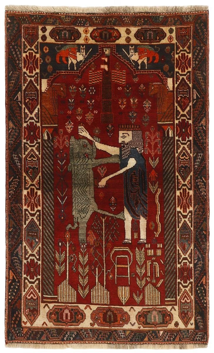 Orientteppich Ghashghai Figural 117x188 Handgeknüpfter Orientteppich, Nain Trading, rechteckig, Höhe: 12 mm