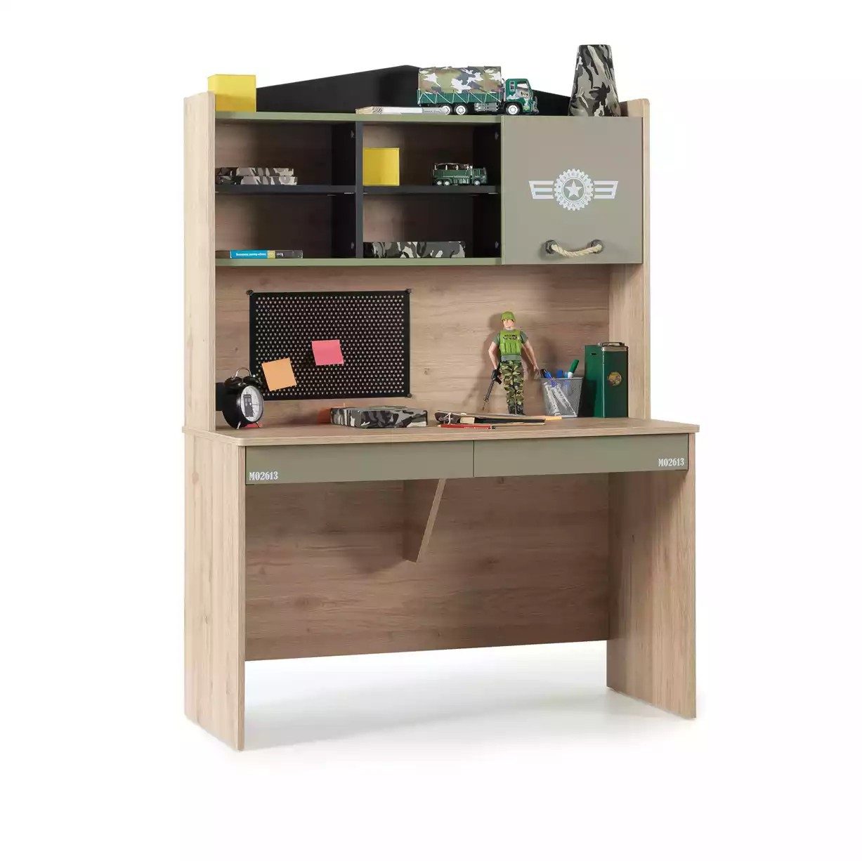 JVmoebel Kinderschreibtisch Kinderzimmer Set aus Holz: Schreibtisch und Bücherregal in Grün (2-St., Schreibtisch + Bücherregal), Made in Europa