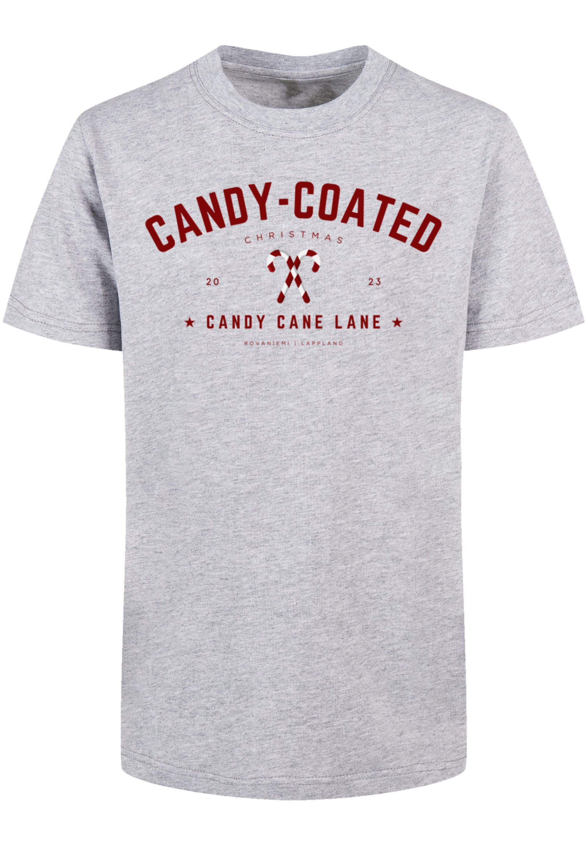 Weihnachten, T-Shirt heathergrey Candy F4NT4STIC Christmas Weihnachten Coated Logo Geschenk,