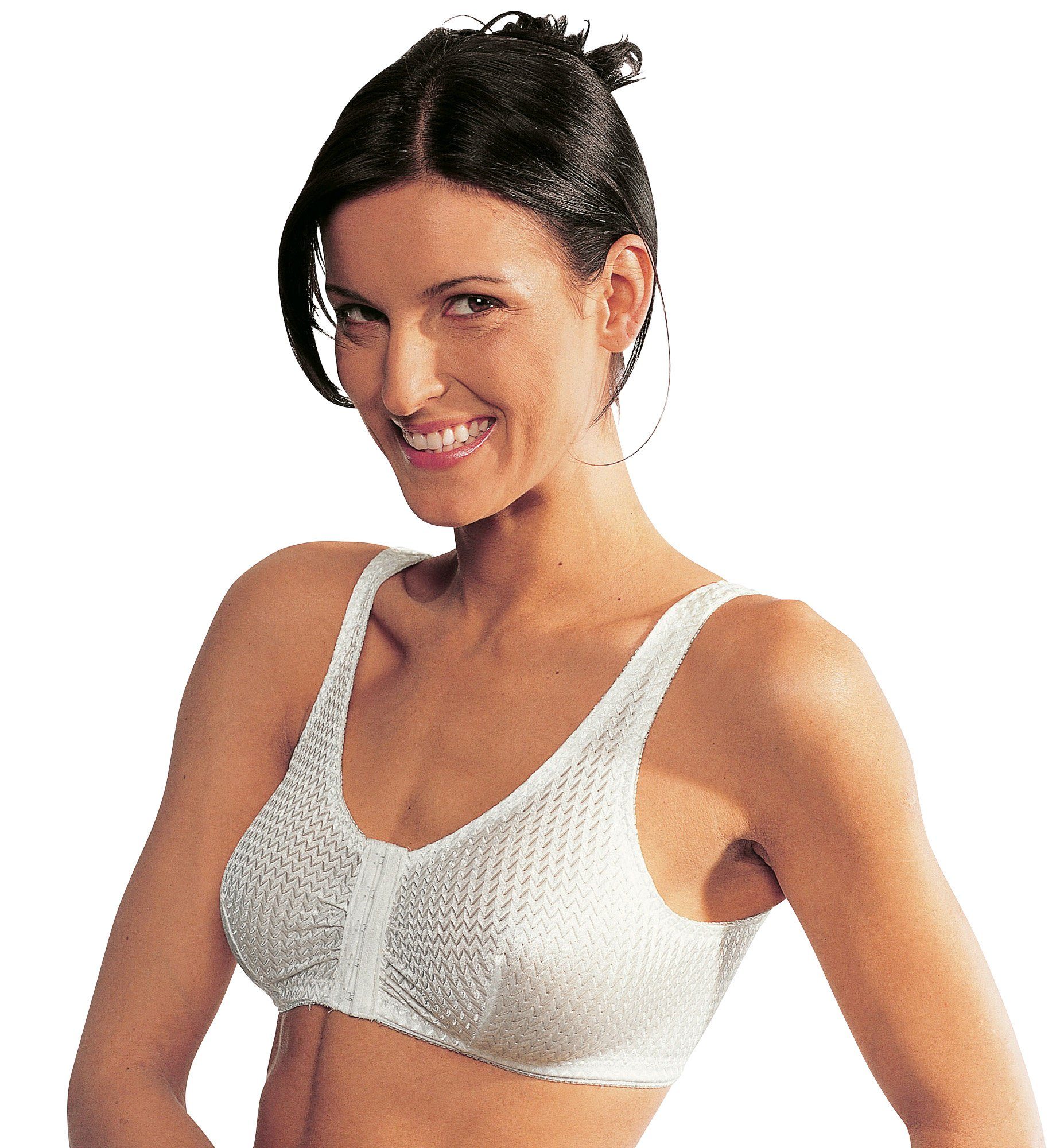 Medovital Bügel-BH Vorderverschluss-BH ohne Bügel 2er-Pack Uni