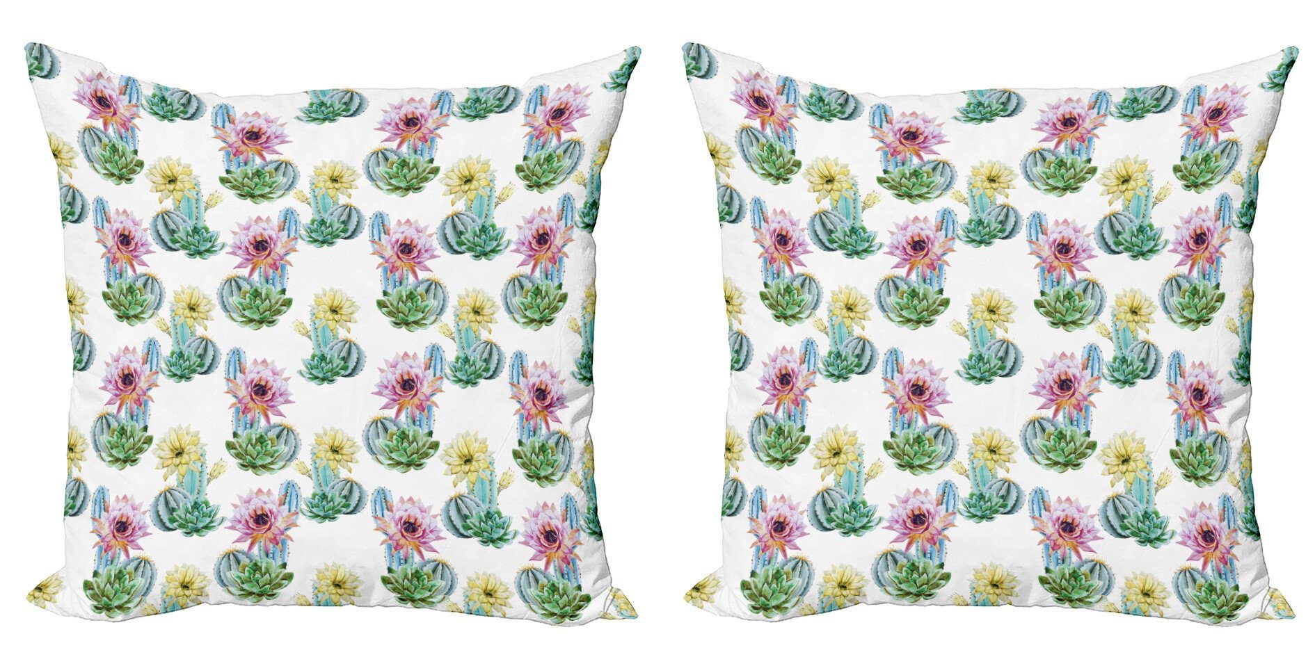 Kissenbezüge Stück), Jahrgang Accent (2 Pflanze Mexikanische Digitaldruck, Kaktus Abakuhaus Doppelseitiger Modern