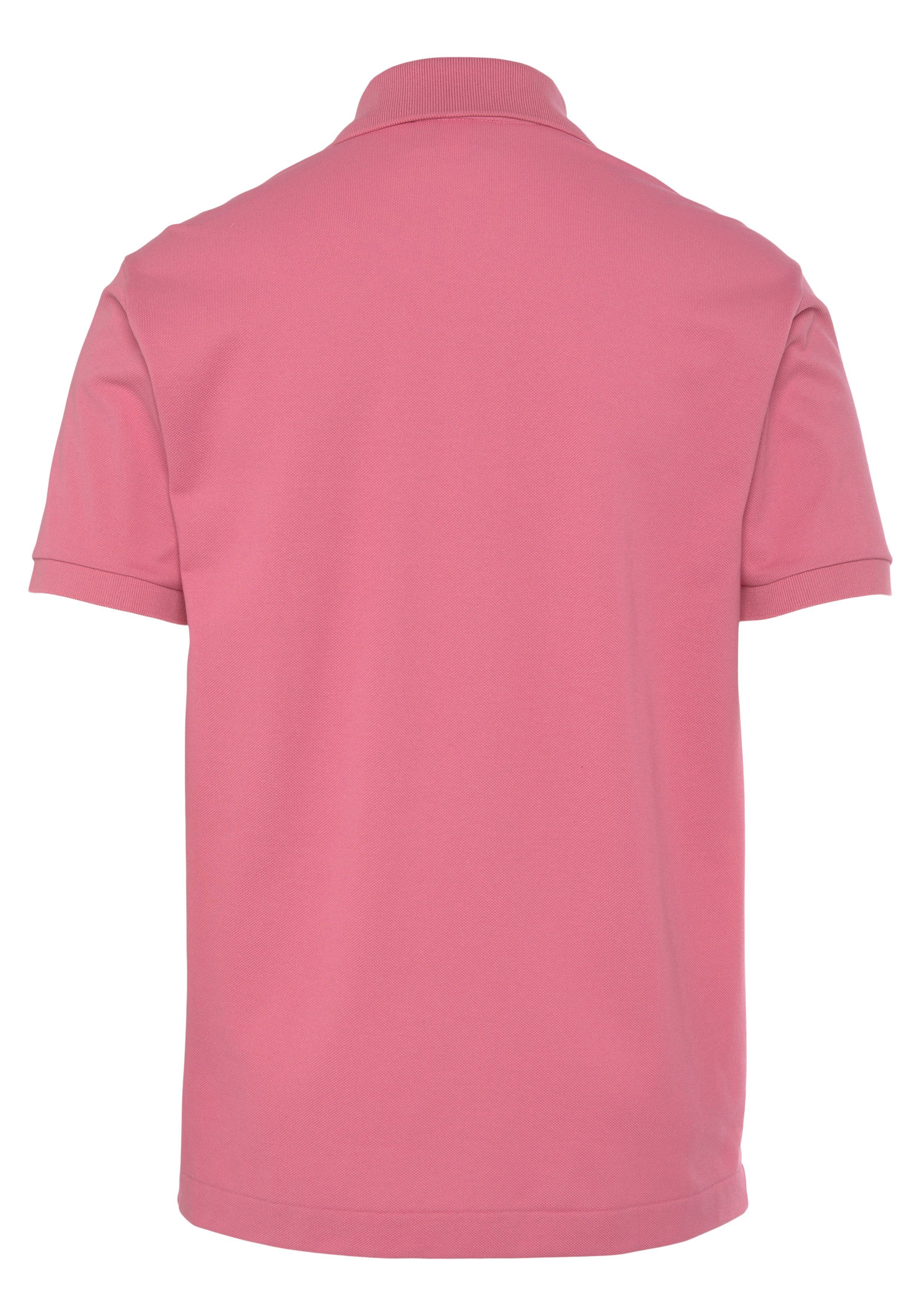 Lacoste Poloshirt (1-tlg) mit Knöpfen Perlmuttoptik in pink reseda