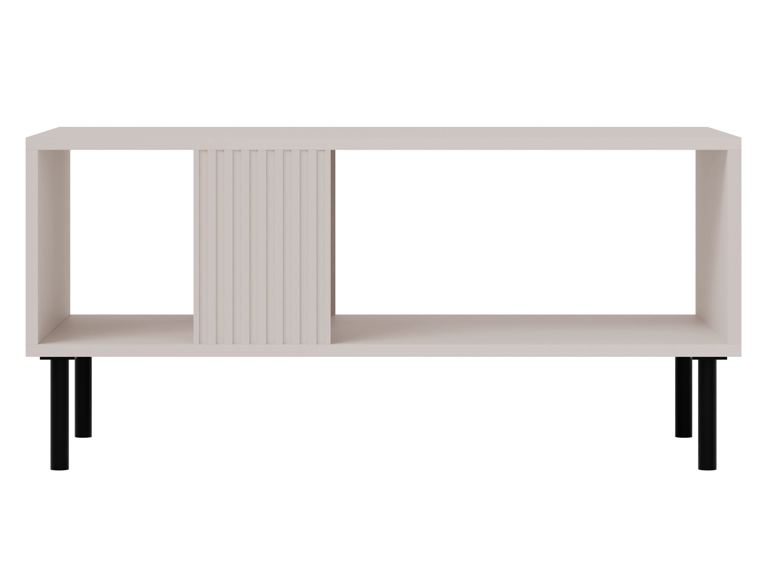 MIRJAN24 Couchtisch Aruba 92, Metallfüße in der Farbe Schwarz, 92x50x44 cm