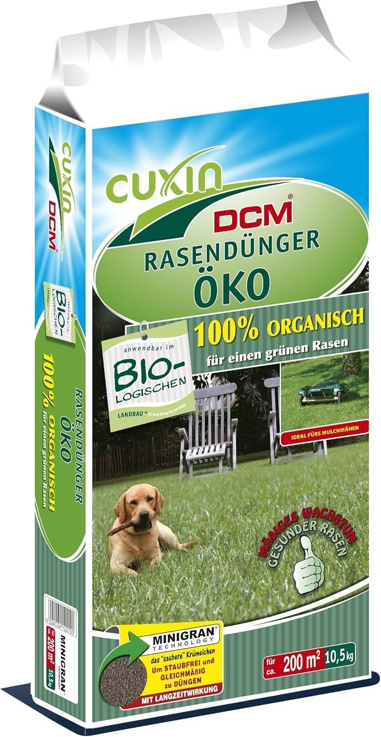 Rasendünger Cuxin DCM Rasendünger Öko 10,5 kg
