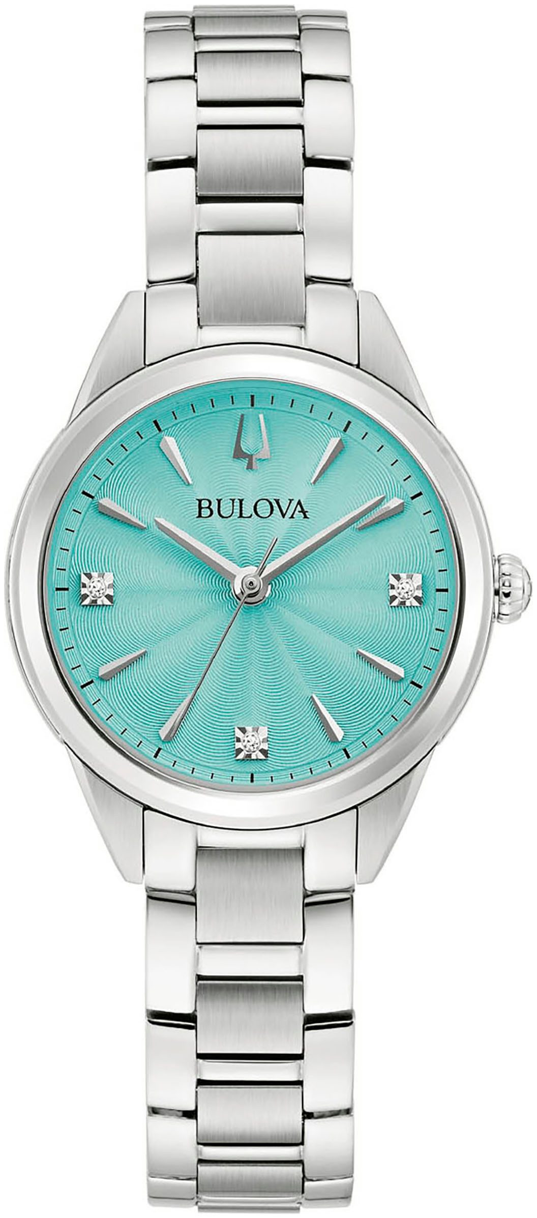 Bulova Quarzuhr 96P253, Armbanduhr, Damenuhr, Edelstahlarmband, analog
