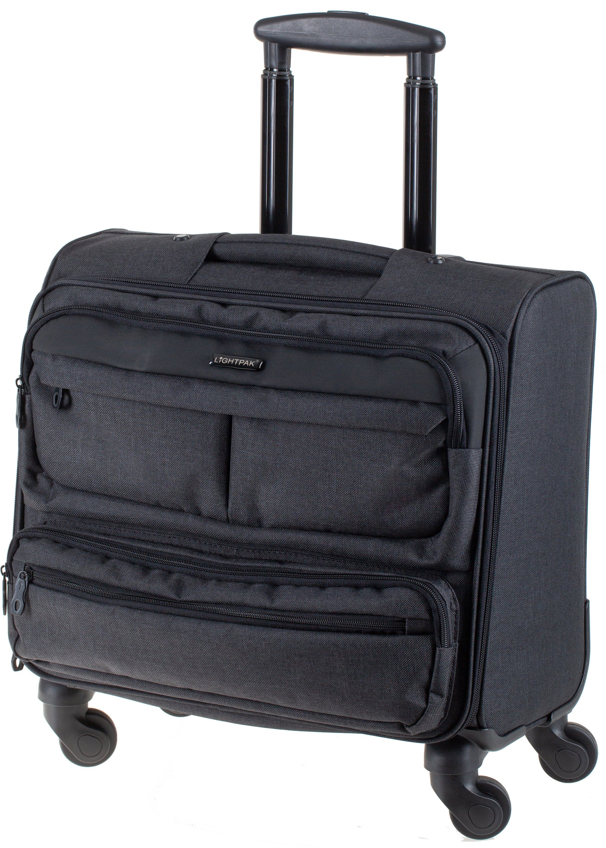 LIGHTPAK® Business-Trolley Ronney, 4 Rollen, mit gepolstertem Laptopfach