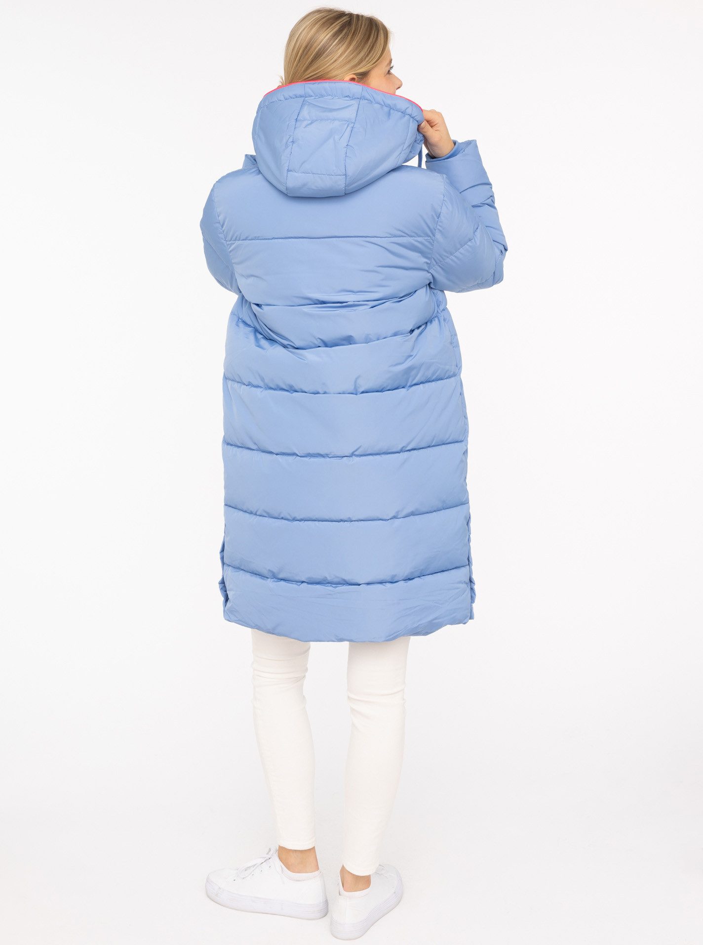 Zwillingsherz Steppmantel Küstentraum mit maritimen Details, farbige Zierkante vorne und an den Taschen