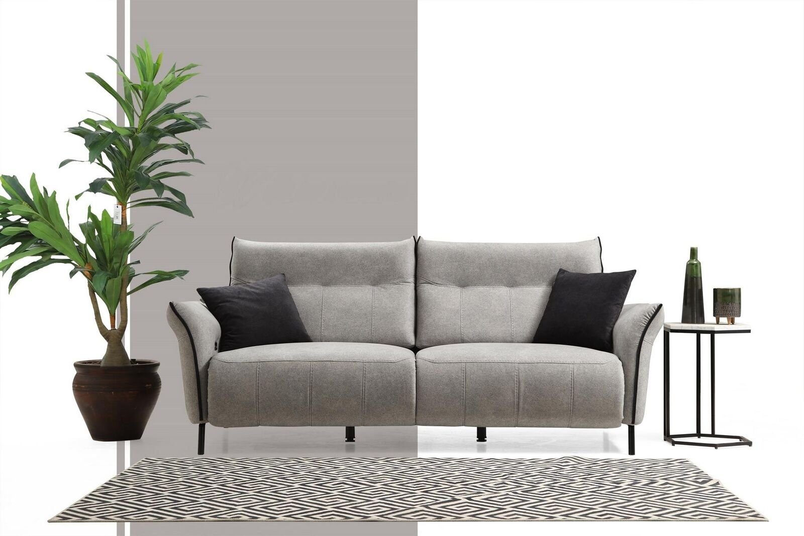 JVmoebel 3-Sitzer Luxus Dreisitzer Sofa Couch Designer Modern Polster Textil Neu Möbel, 1 Teile, Made in Europa