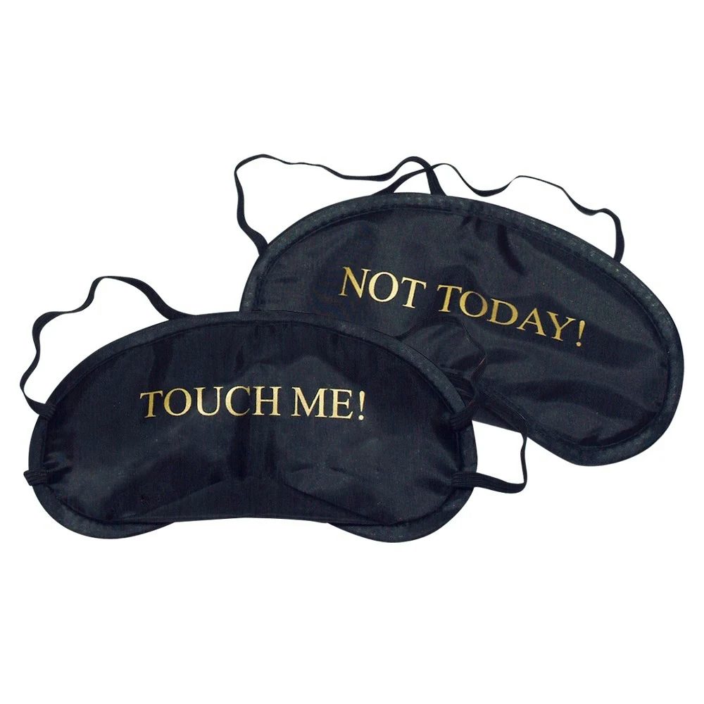 Erotik-Toy-Set Augenmaske Schlafmaske schwarz, Schlafen Nacht, bedruckt elastisch gut