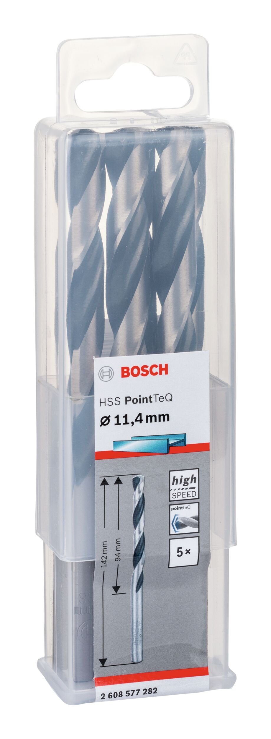 Thumbnail - BOSCH Metallbohrer, (5 Stück), HSS PointTeQ (DIN 338) Metallspiralbohrer - 11,4 mm - 5er-Pack
