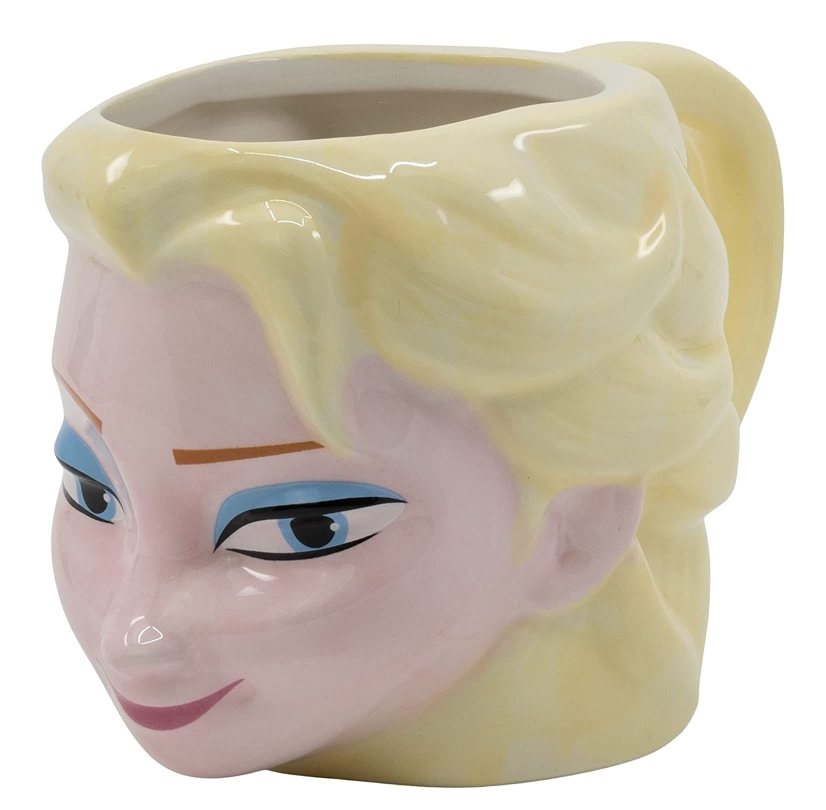 Stor Tasse Tasse 3D Kopf Elsa aus Die Eiskönigin im Blister 325ml Kaffeetasse, Keramik
