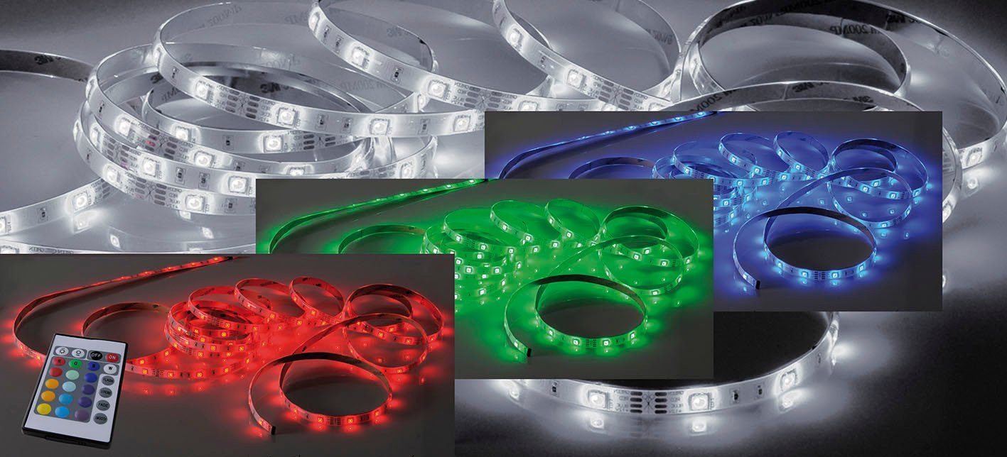 Infrarot LED-Streifen über dimmbar Paul Memory, TEANIA, Fernbedienung Fernbedienung, RGB, inkl., 1-flammig, Neuhaus