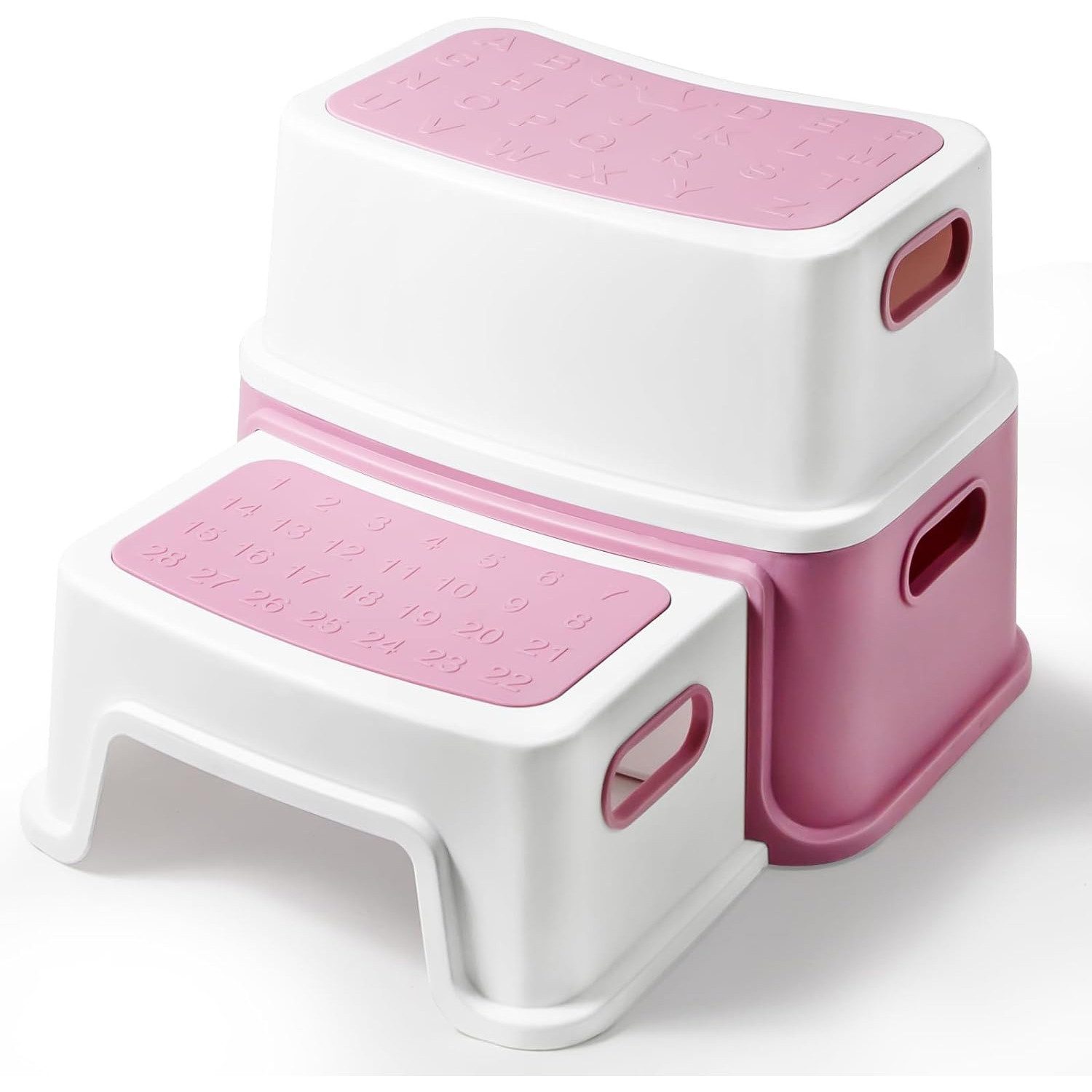 TUWENA Tritthocker Tritthocker Kinder, Kinderhocker Hocker 2 Stufen, Klohocker Toilette, Anti-Kipp und Anti-Rutsch Badhocke Badezimmer Baby Toiletten