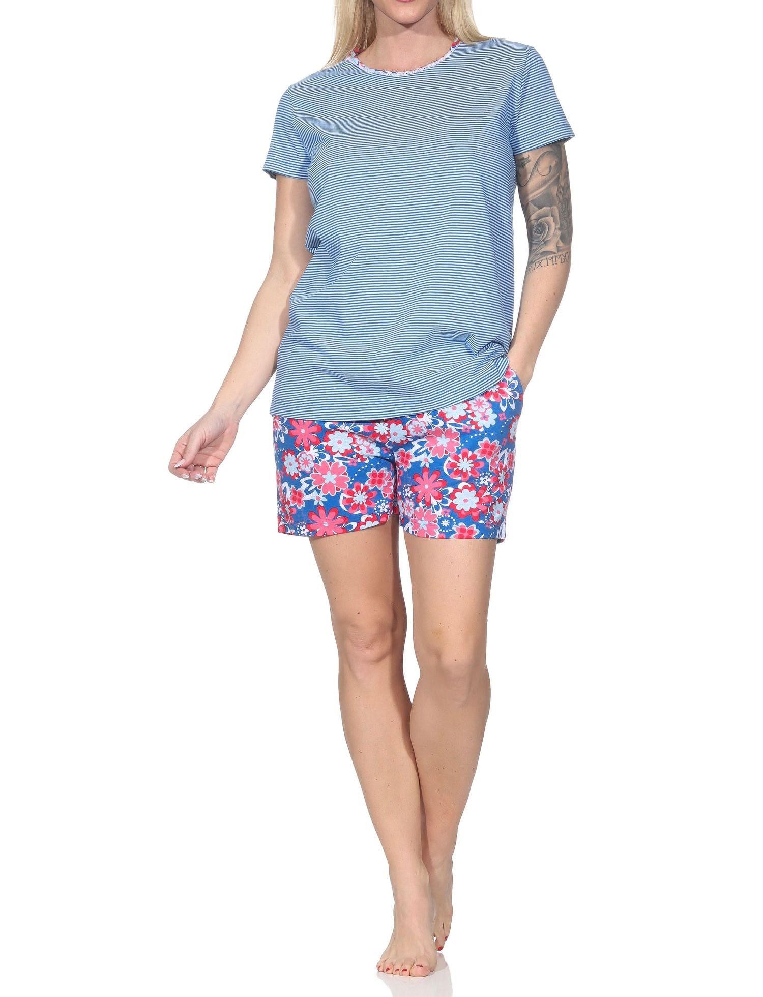 Pyjama Normann Damen kurzarm Schlafanzug Shorty Pyjama – auch in Übergrößen