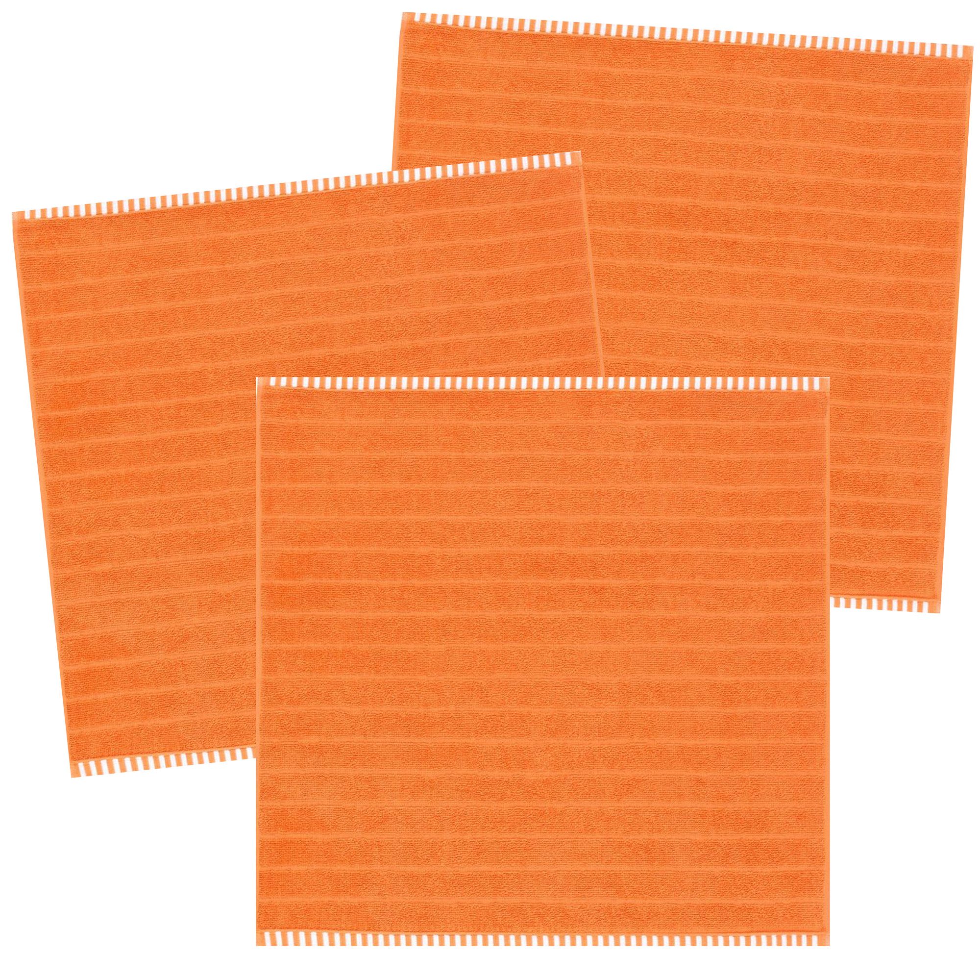 Kracht Geschirrtuch Standard, (3-tlg., 3-teilig), 3er Pack Frottee Küchenhandtücher (3 Stück) ca.50x50cm Baumwolle