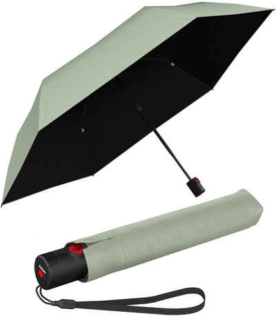 Knirps® Taschenregenschirm U.200 Ultra Light Duomatic - UV coated, mit UV- und Hitzeschutz, schwarz-wasabi