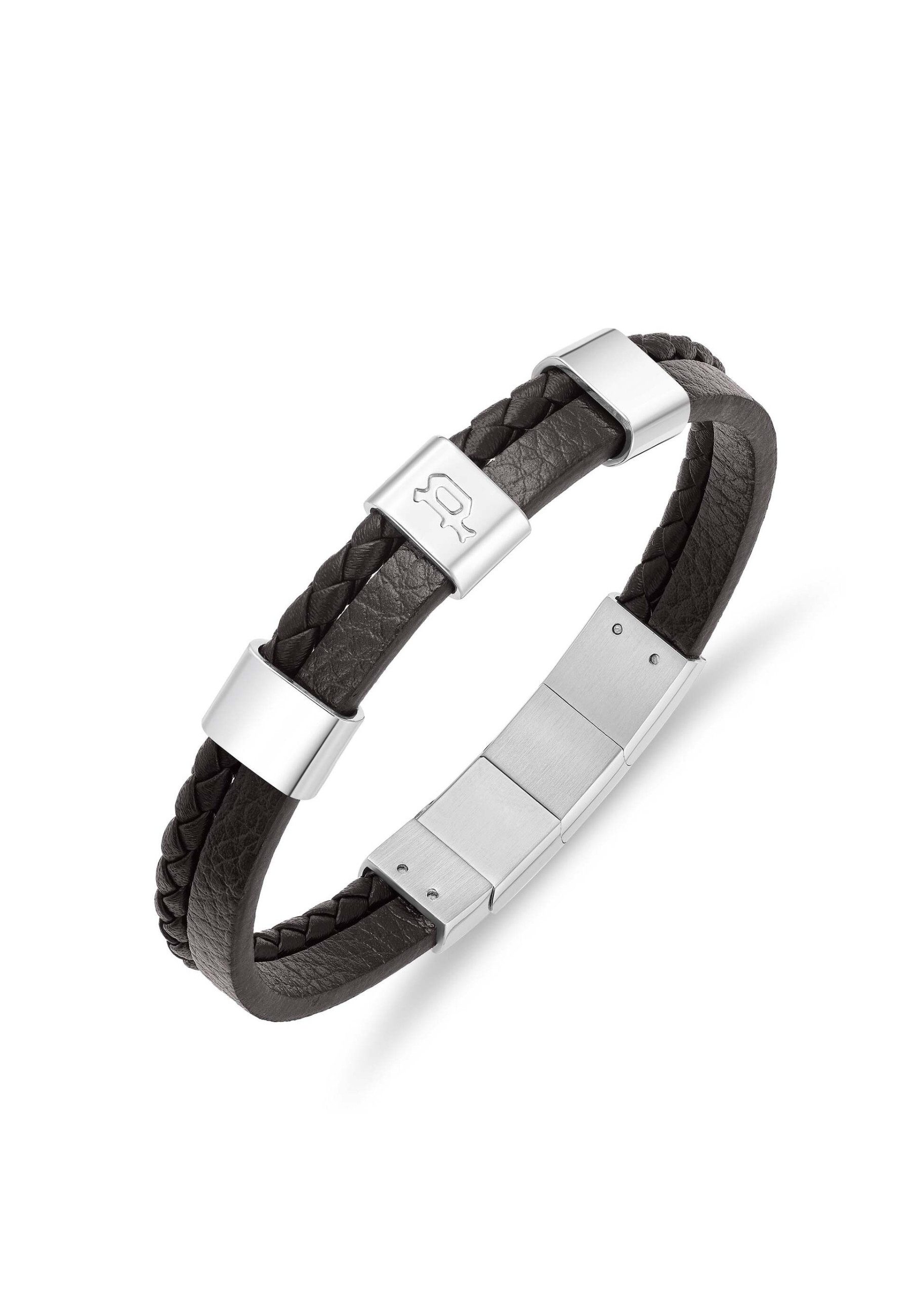 Police Armband Police - Ben Armband aus braunem Leder (Set)