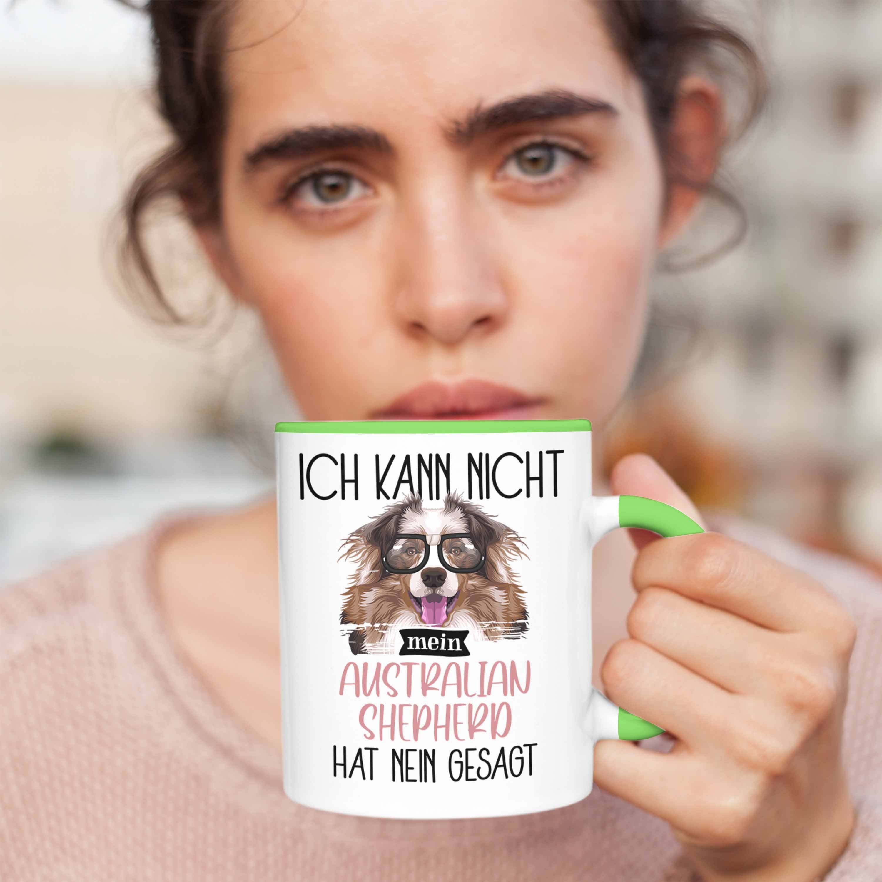 Lustiger Grün Besitzer Tasse Australian Geschenk Trendation Shepherd Spruch Geschenkid Tasse