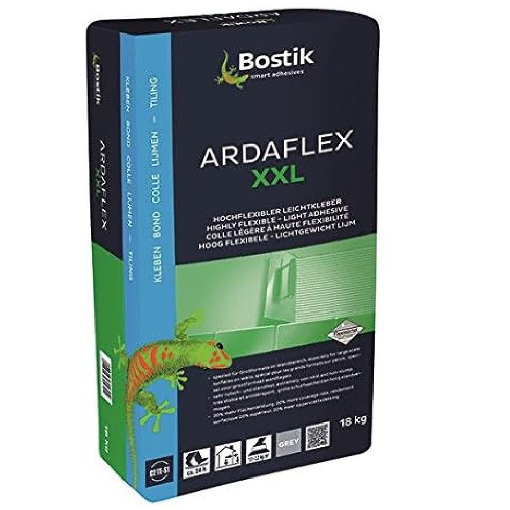 BOSTIK Fliesenkleber Bostik Ardaflex XXL Flex Fliesenkleber Dünnbettmörtel 18kg Sack, 18 kg, sehr hohe Ergiebigkeit