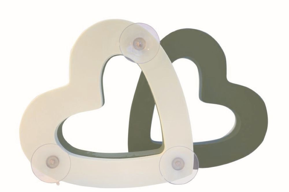 Bastelfilz Autoherz Hochzeit, offen, 37 cm, Autoschmuck, Autogesteck, Motorhaube