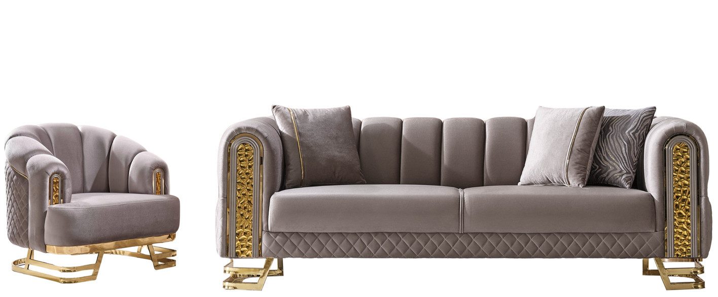 Villa Möbel Polstergarnitur Aveline, (Set, Set besteht aus: 3 Sitzer+Sessel günstig online kaufen