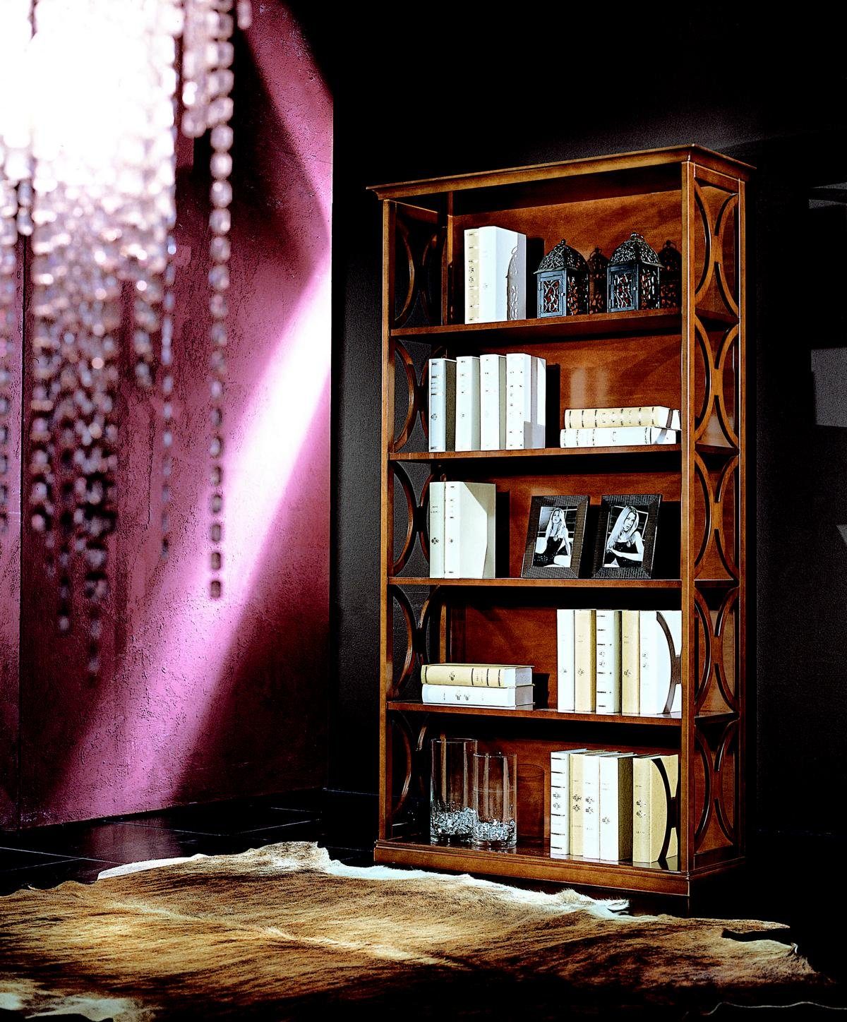 JVmoebel Bücherregal Möbel Klassischer Stil Bücherschrank Luxus Schrank Italien Möbel Barock Stil