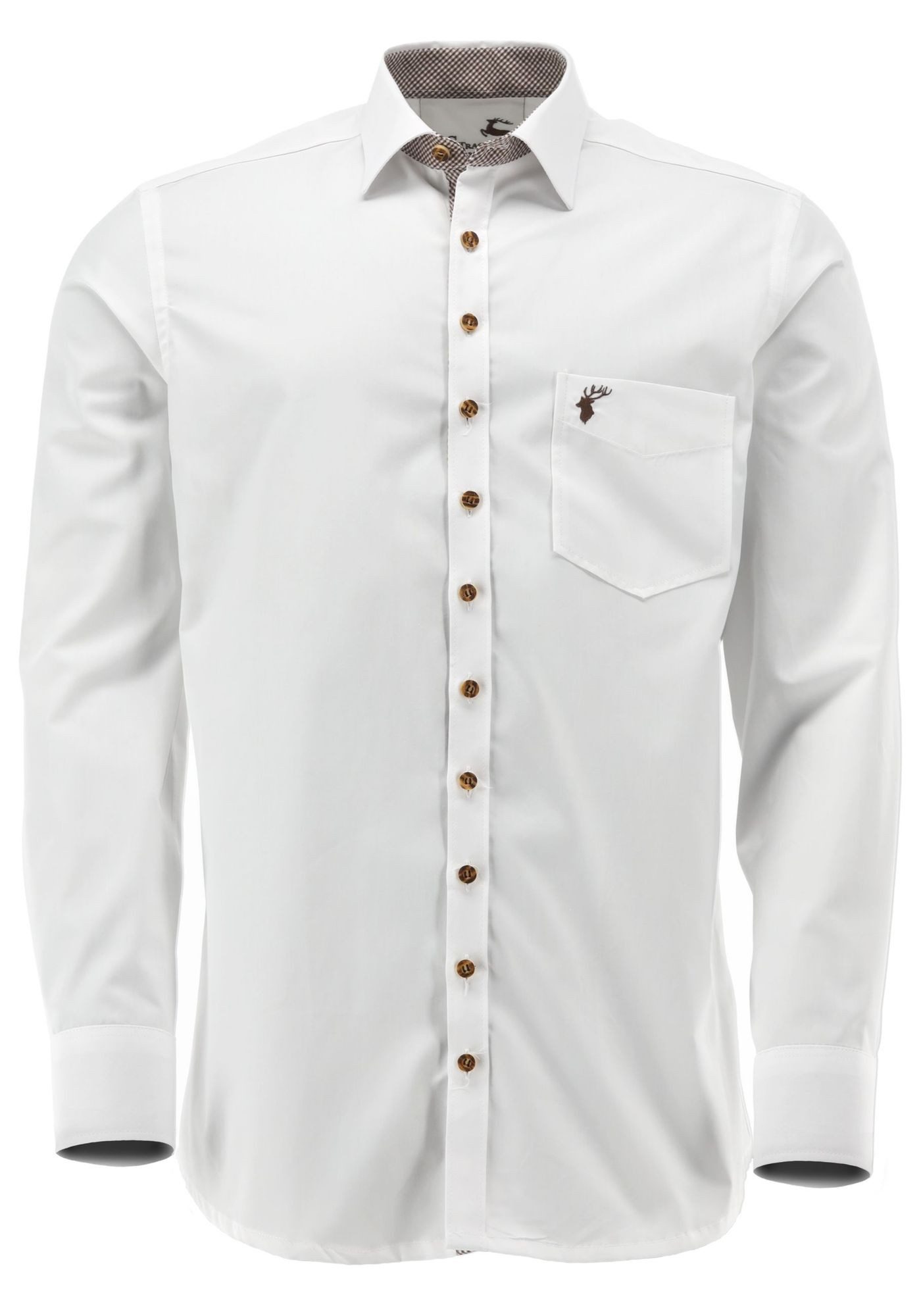 OS Trachten Trachtenhemd Gunla Herren Langarmhemd mit aufgesetzter Brusttas günstig online kaufen