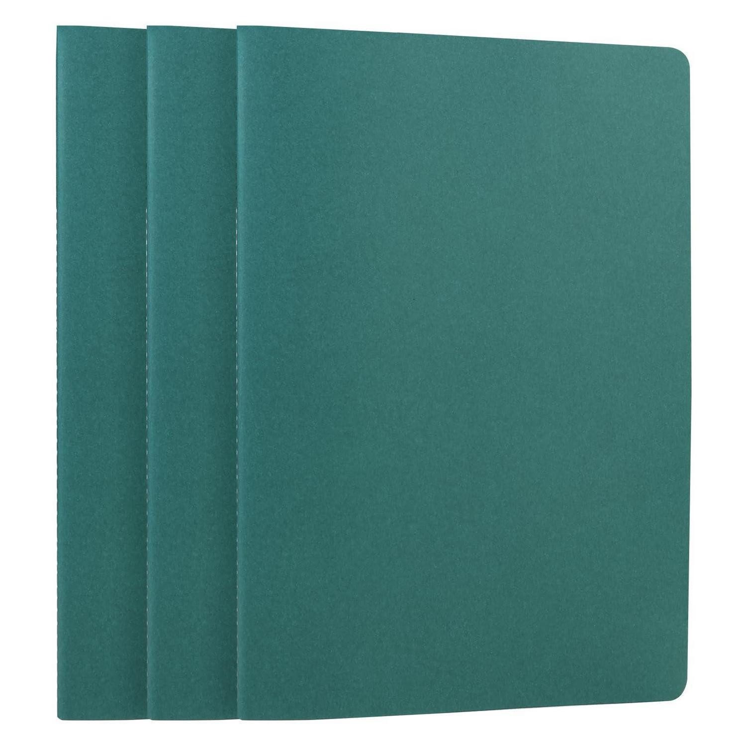 LuxusKollektion Notizbuch Notizbuch A4 Blanko Grün 3er-Pack