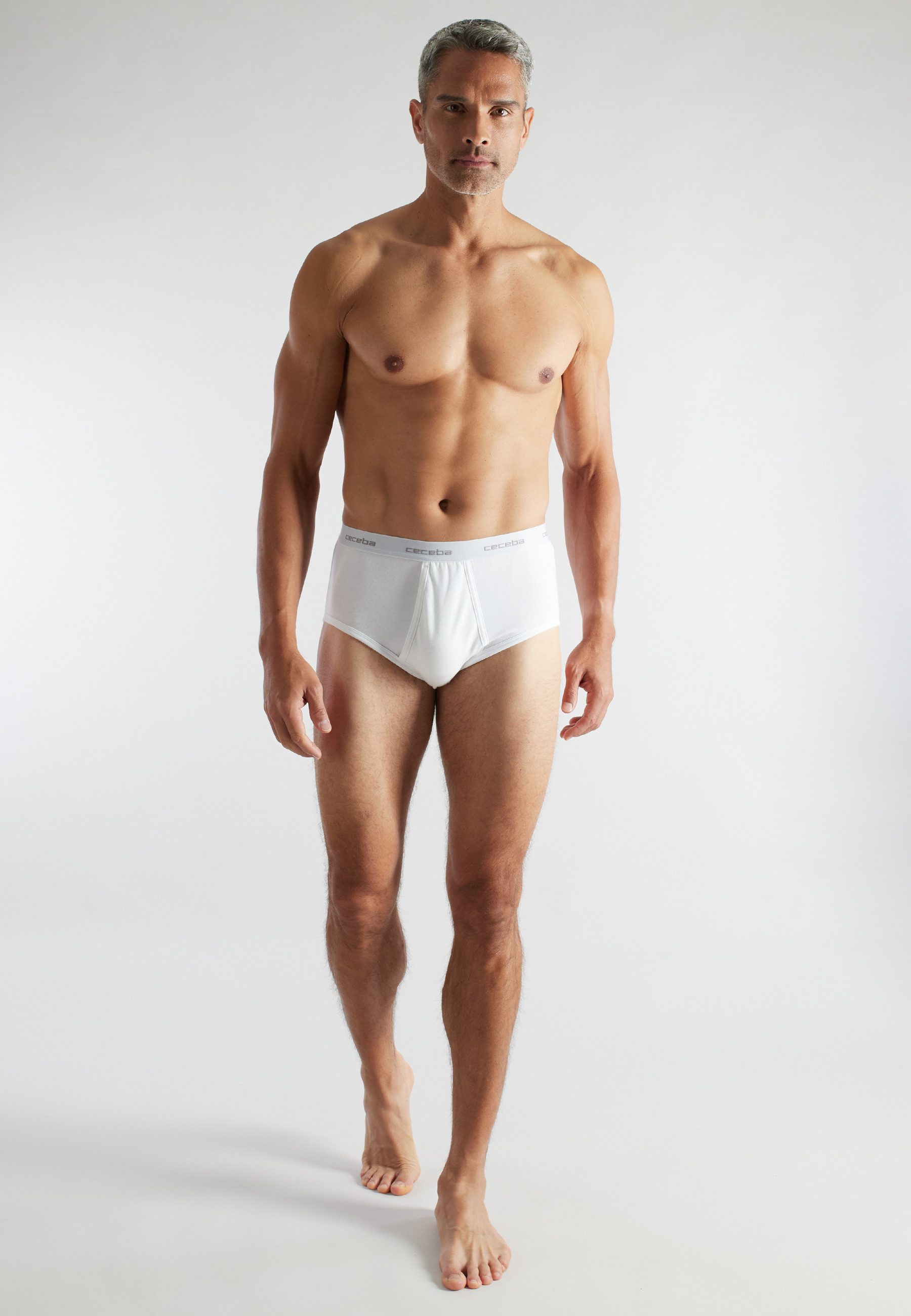 CECEBA Slip CECEBA Herren Slip weiß uni 2er Pack (2-St)