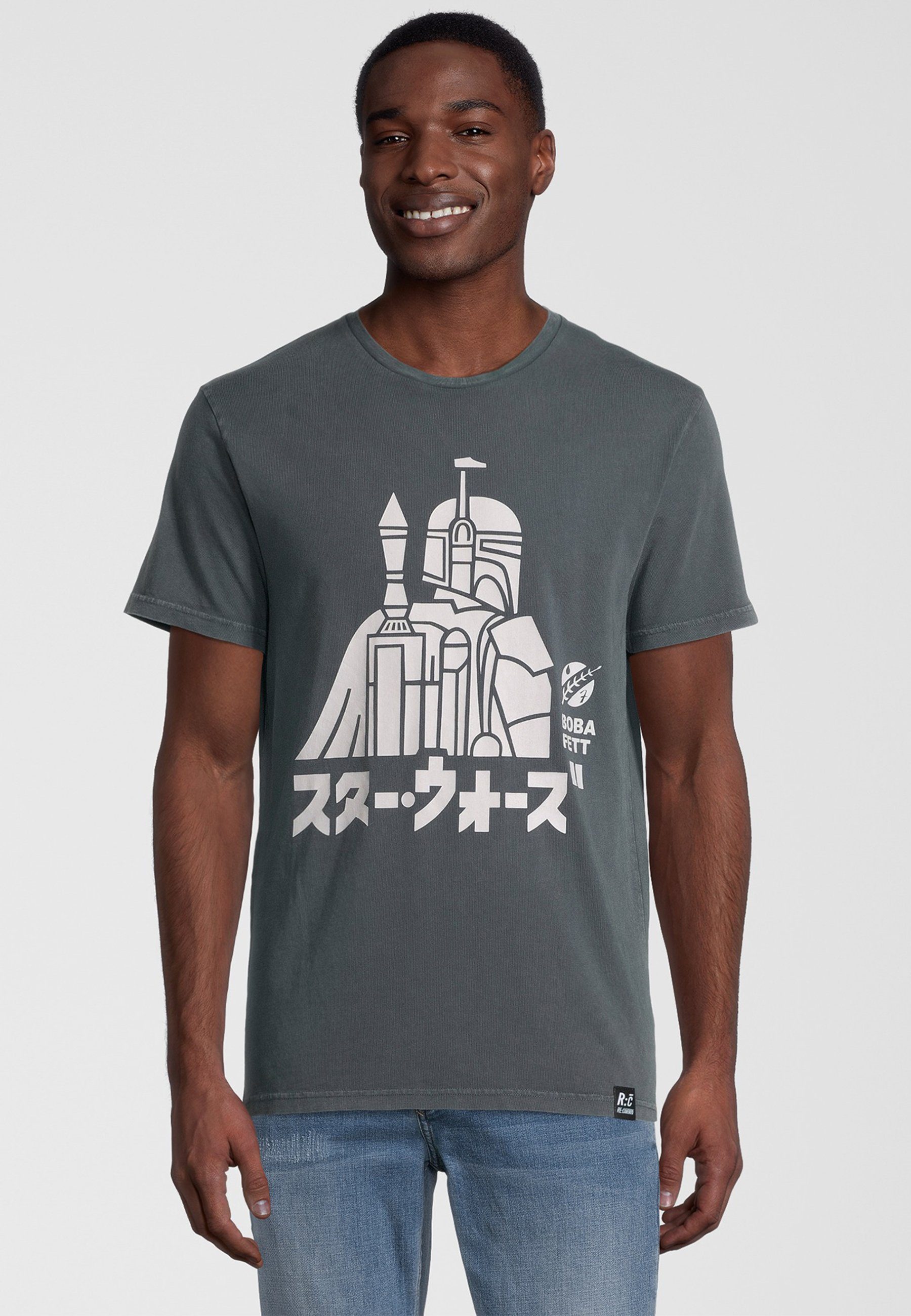 Recovered T-Shirt Star Wars Boba Fett Japanese GOTS zertifizierte Bio-Baumwolle