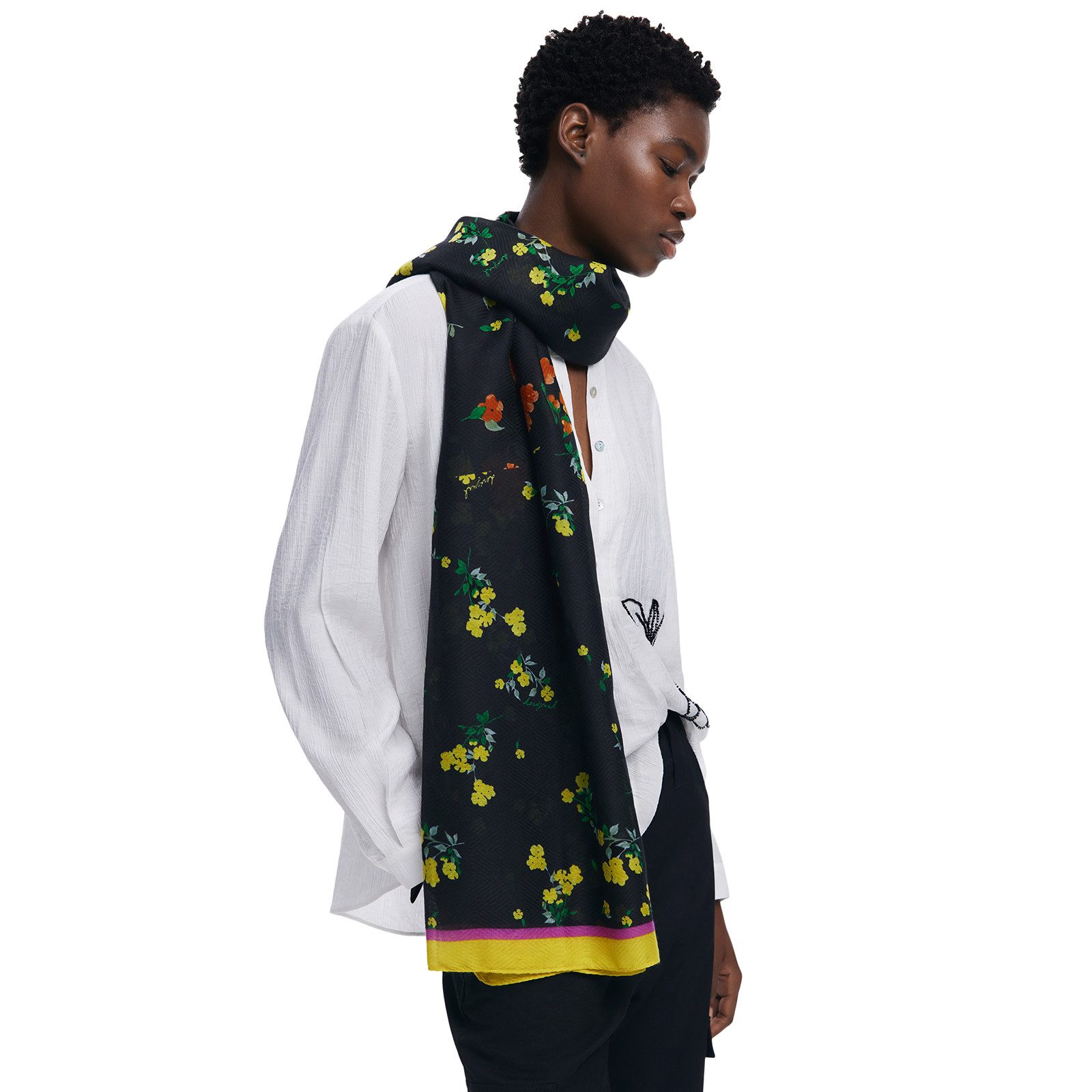 Desigual Halstuch Halstuch Tuch Schal Fou Mixed Flowers Rectangle 24WAWA11/2000