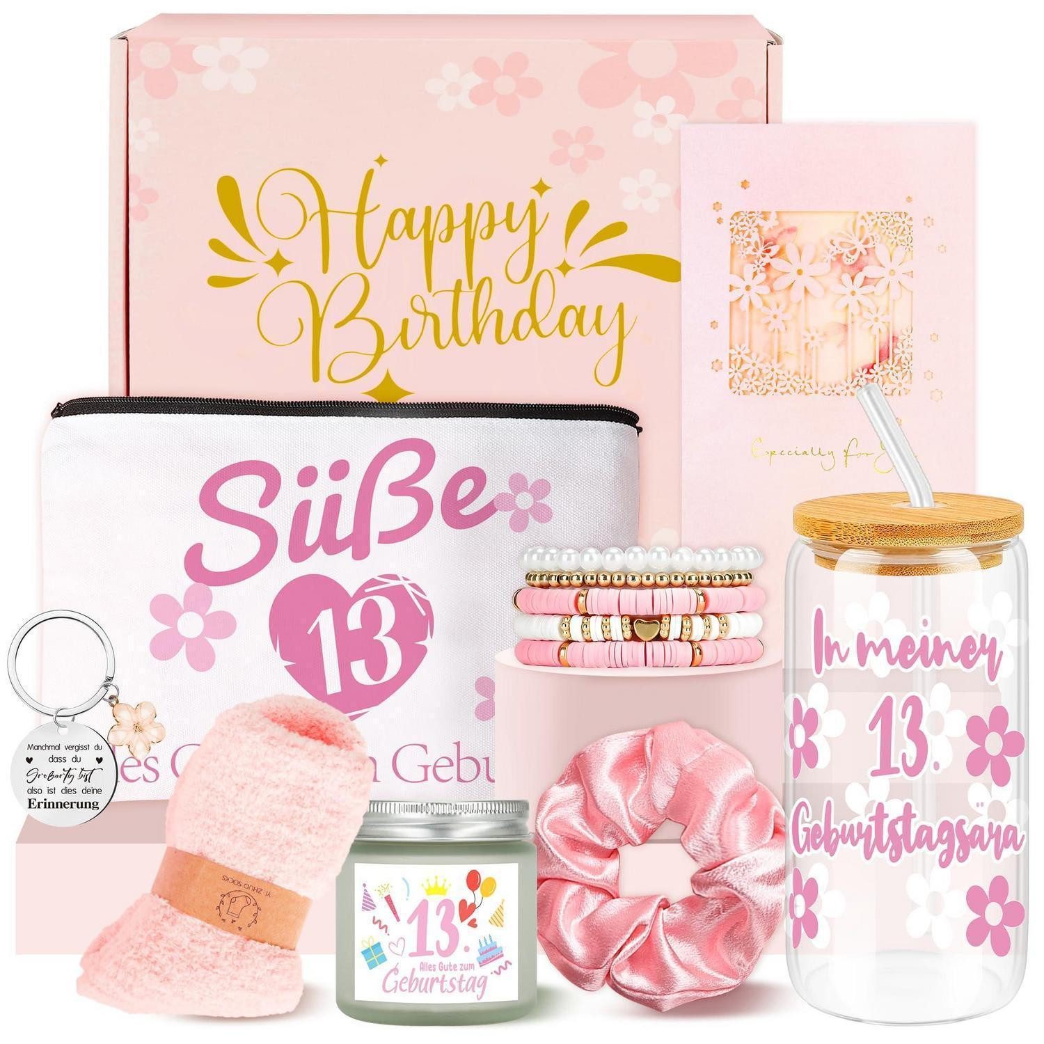 LuxusKollektion Geschenkbox Geschenkset 13. Geburtstag Mädchen 8-teilig