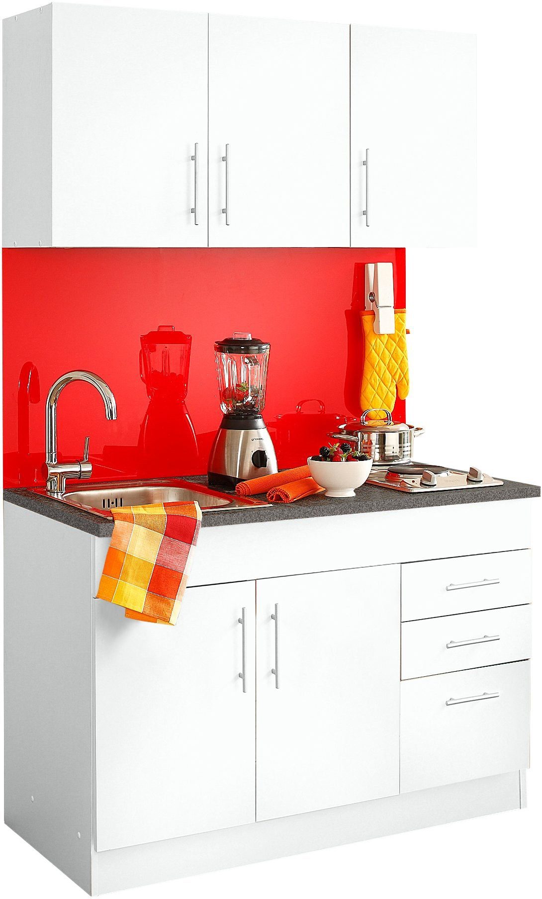 KOCHSTATION Pantryküche KS-Toledo, mit E-Geräten, Breite 120 cm günstig online kaufen