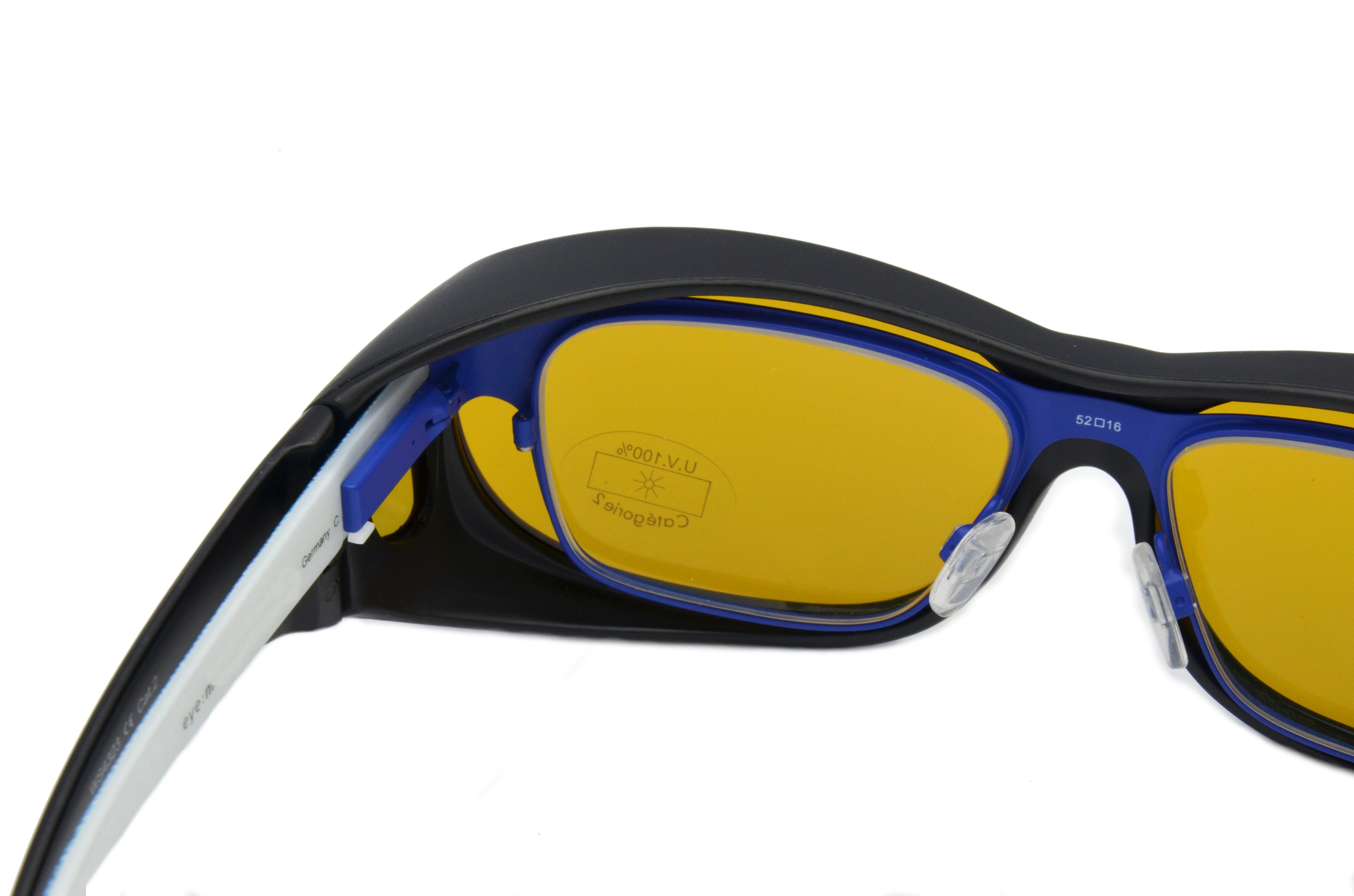 grau Damen universelle gelb, WS4323 Überbrille Sonnenbrille Sportbrille unisex, blau, Gamswild braun, polarisiert Herren, Passform