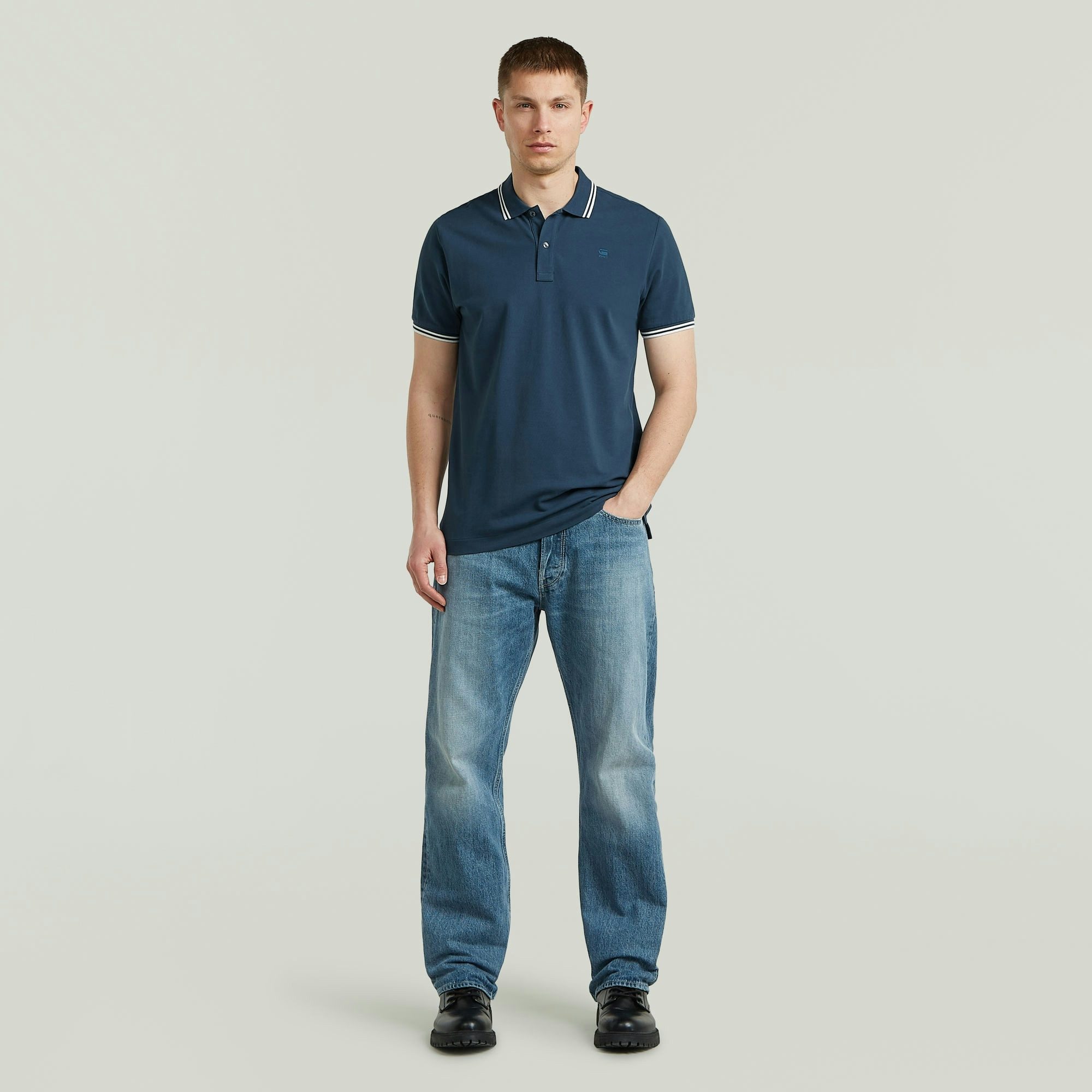 G-STAR Poloshirt Poloshirt Dunda slim stripe in Kurzarm-Form – Bild 5 von 5