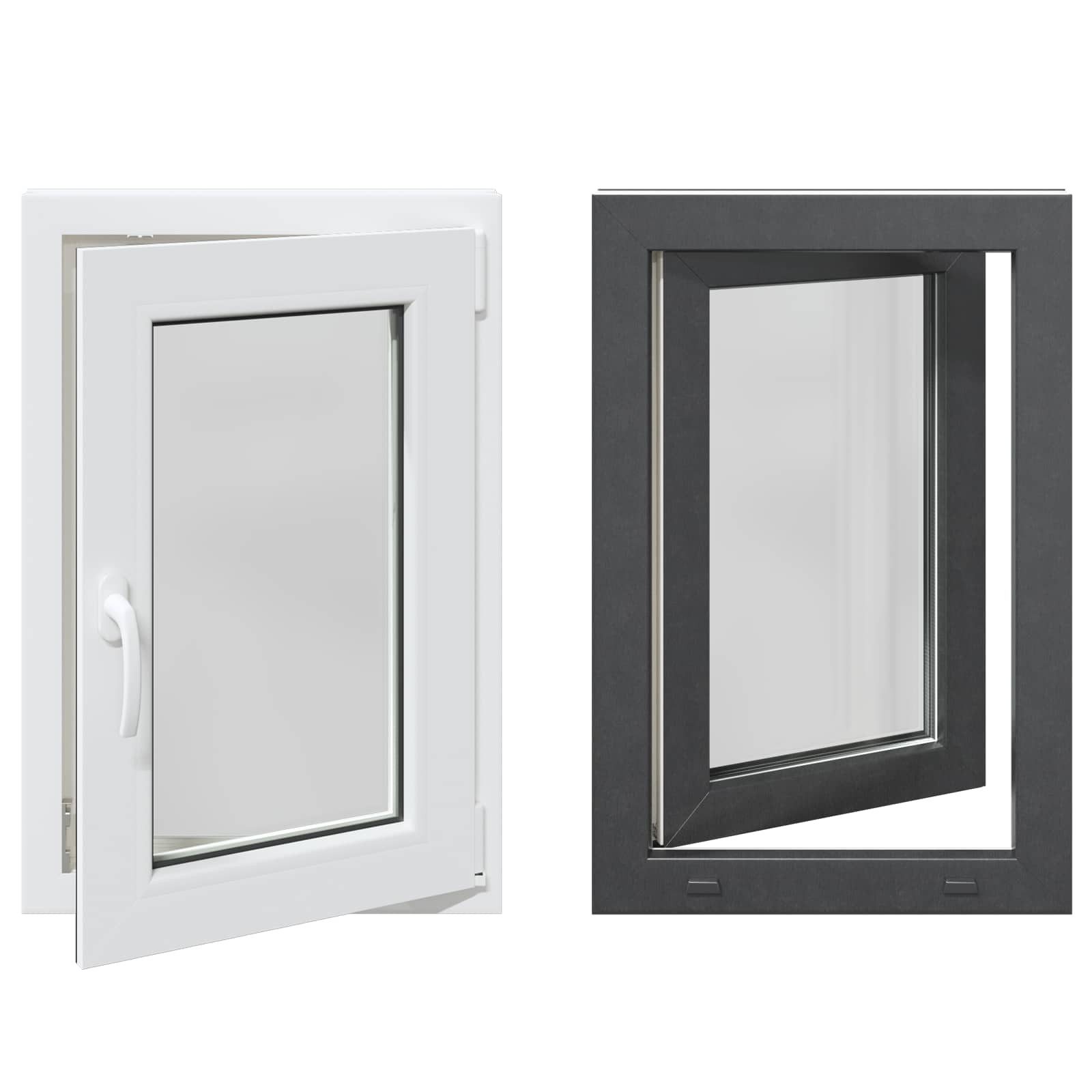 vidaXL Fenster Kipp- und Drehfenster für den Keller RISOR 50 x 75 cm, (1 St)