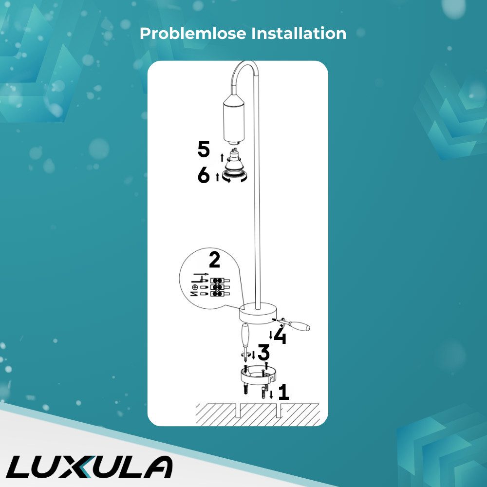 LUXULA LED Pollerleuchte LUXULA LED Wegeleuchte 35 W schwarz