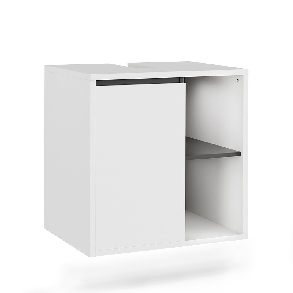 Vicco Waschbeckenunterschrank Viola, Weiß/Grau, 60 x günstig online kaufen