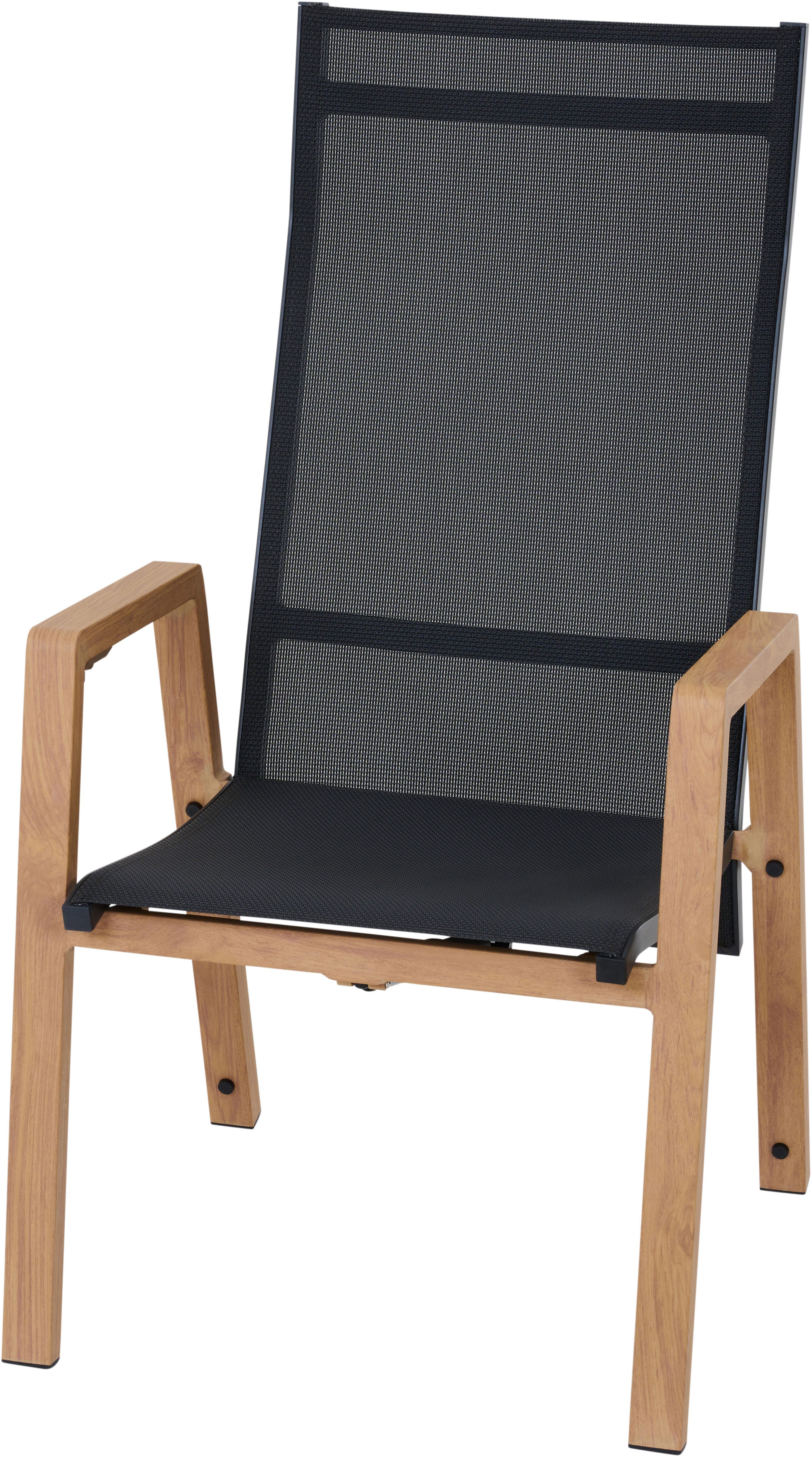 Siena Garden Gartensessel CATANIA Move Sessel, Aluminiumgestell in teaklook, Ranotex® Bezug