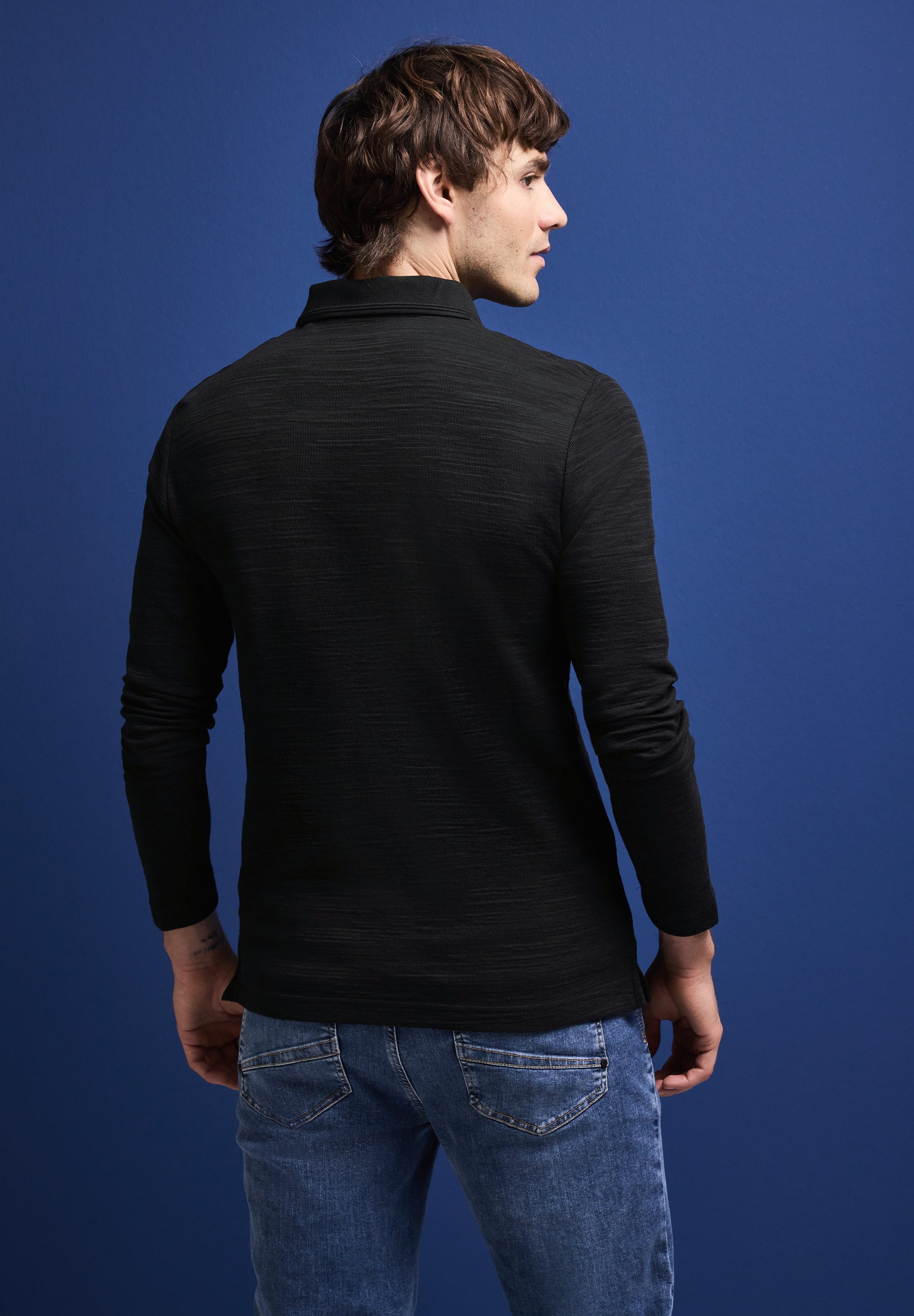STREET ONE MEN Langarmshirt, mit Brusttasche günstig online kaufen