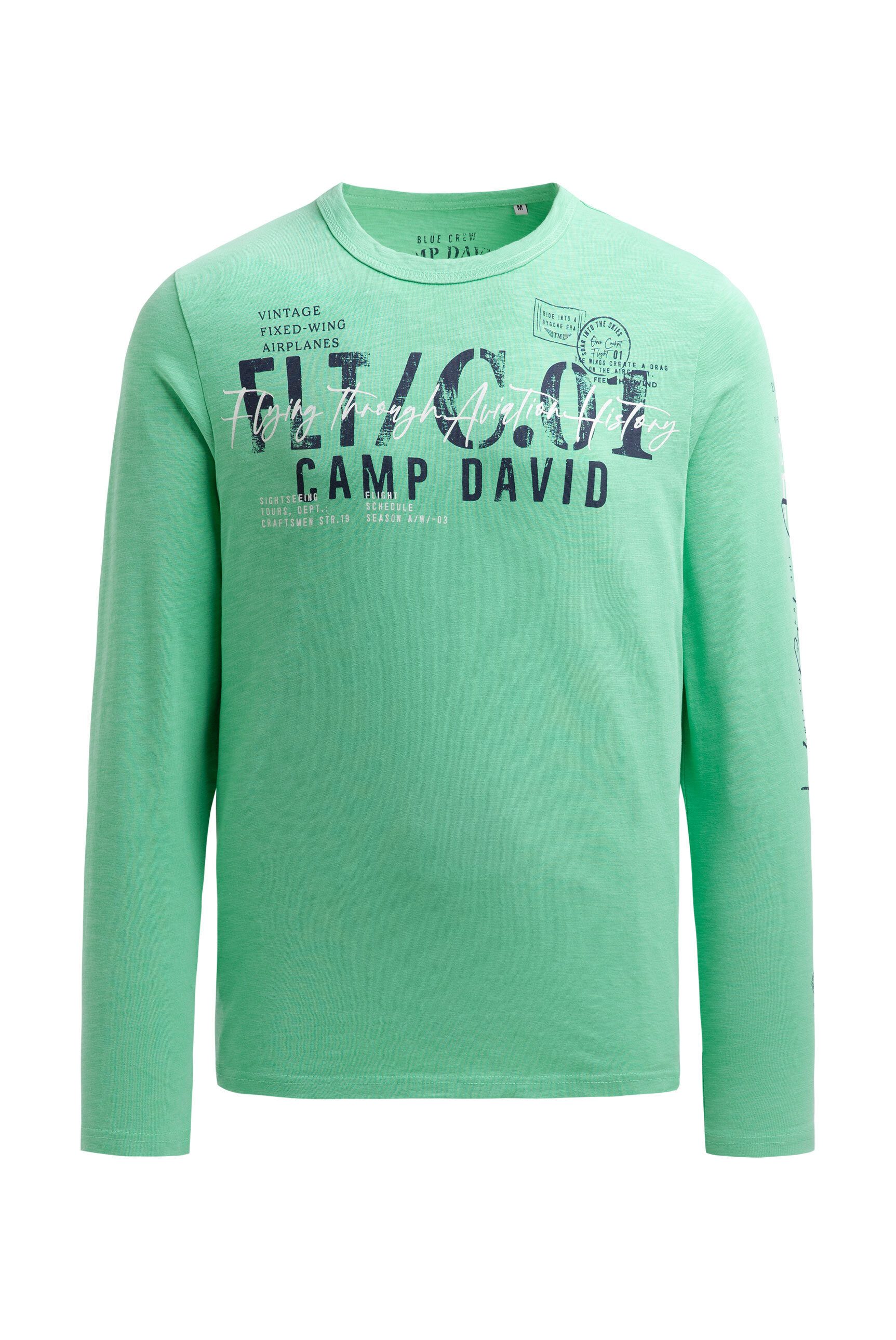 CAMP DAVID Langarmshirt aus Baumwolle günstig online kaufen