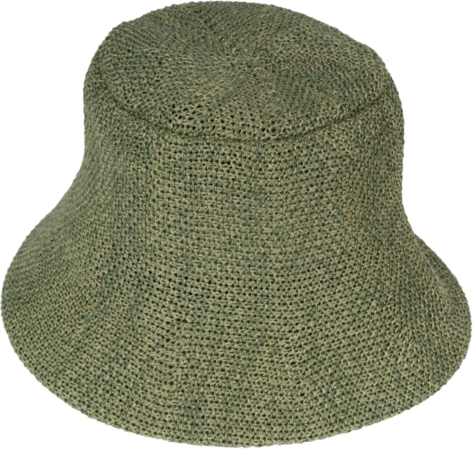 styleBREAKER Fischerhut Fischerhut aus Papierstroh - Knautschhut (1-St)