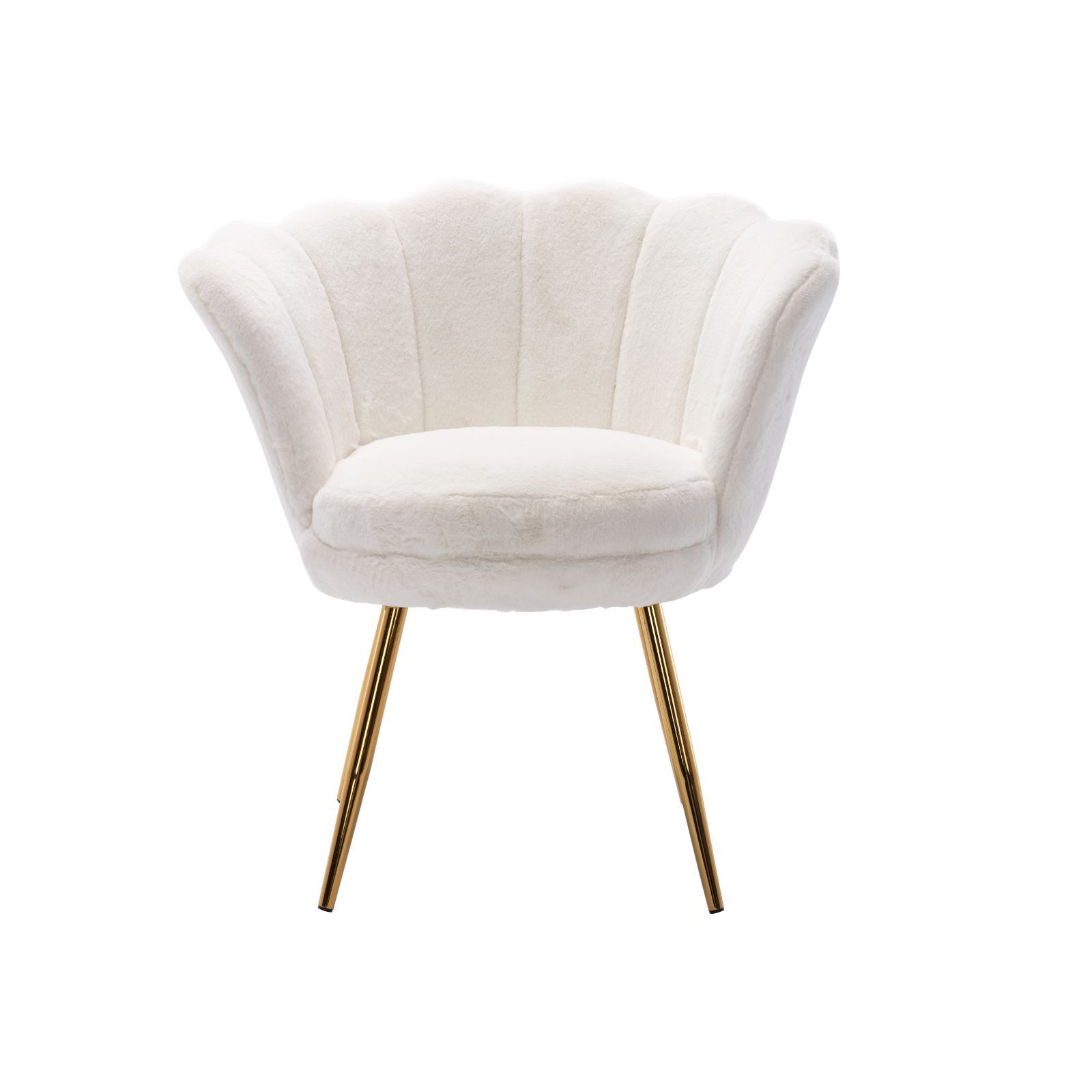 CHAIRUS Sessel Relaxsessel mit Goldfuß & Blumenform für Wohn-/Schlafzimmer (1-St), Ohrensessel, Freizeitsessel mit Kissen, Esszimmerstuhl Polsterstuhl