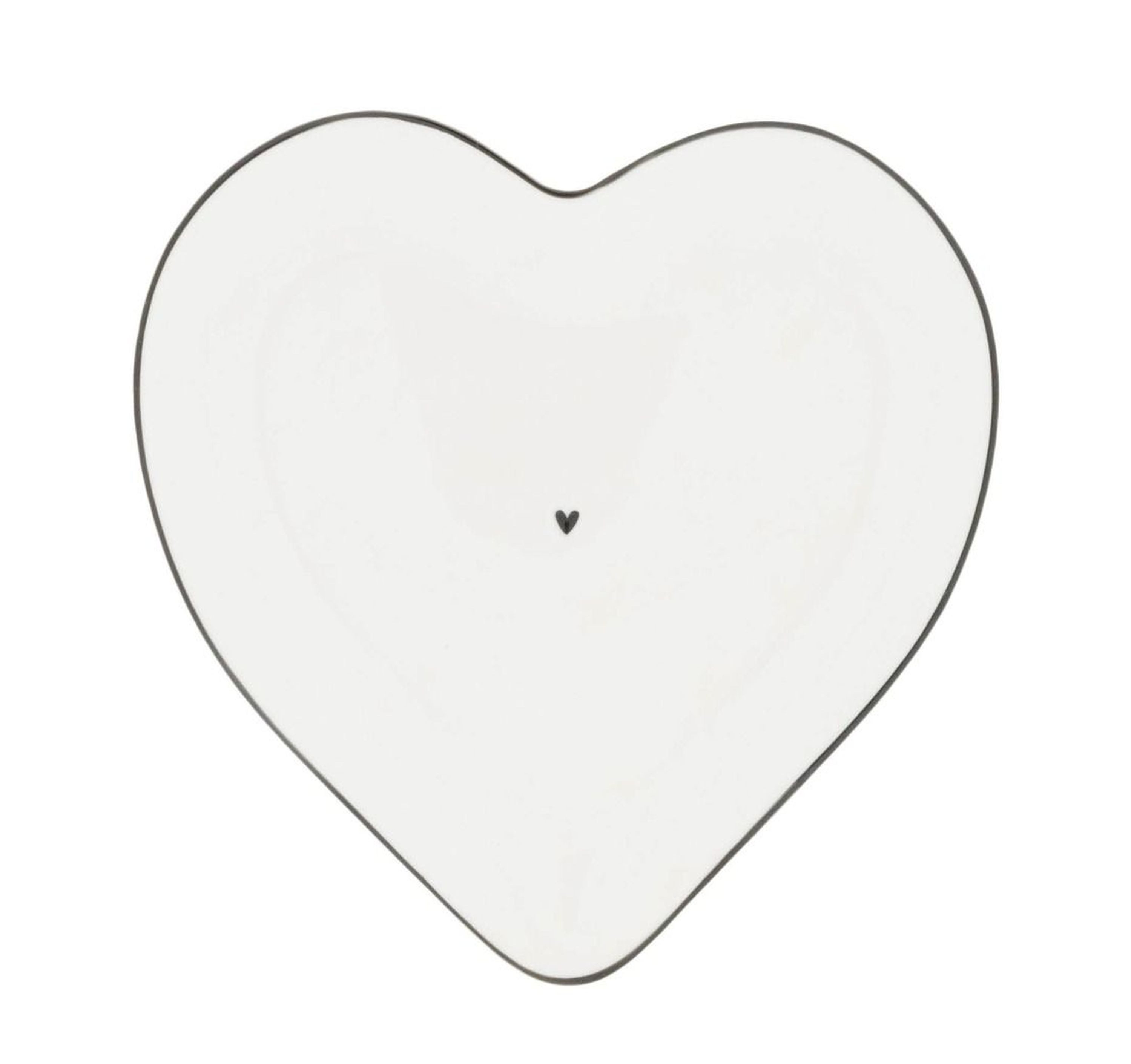 Bastion Collections Teller Bastion Collections - Kuchenteller Keramik 18cm Herzform Weiß