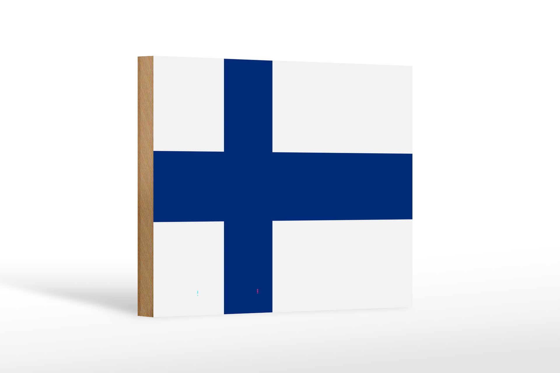 Femer GmbH Holzbild Flagge Finnlands 18x12 cm flag of Finland, Flaggen (1 St), Glatte Holzfaserplatte (MDF), vorn beschichtet