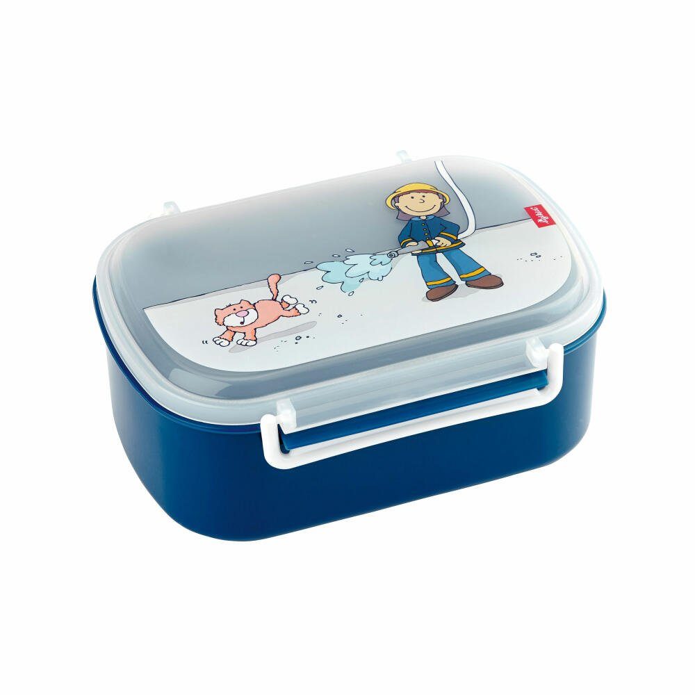 Sigikid Lunchbox Frido Firefighter Blau, Kunststoff, (1-tlg)