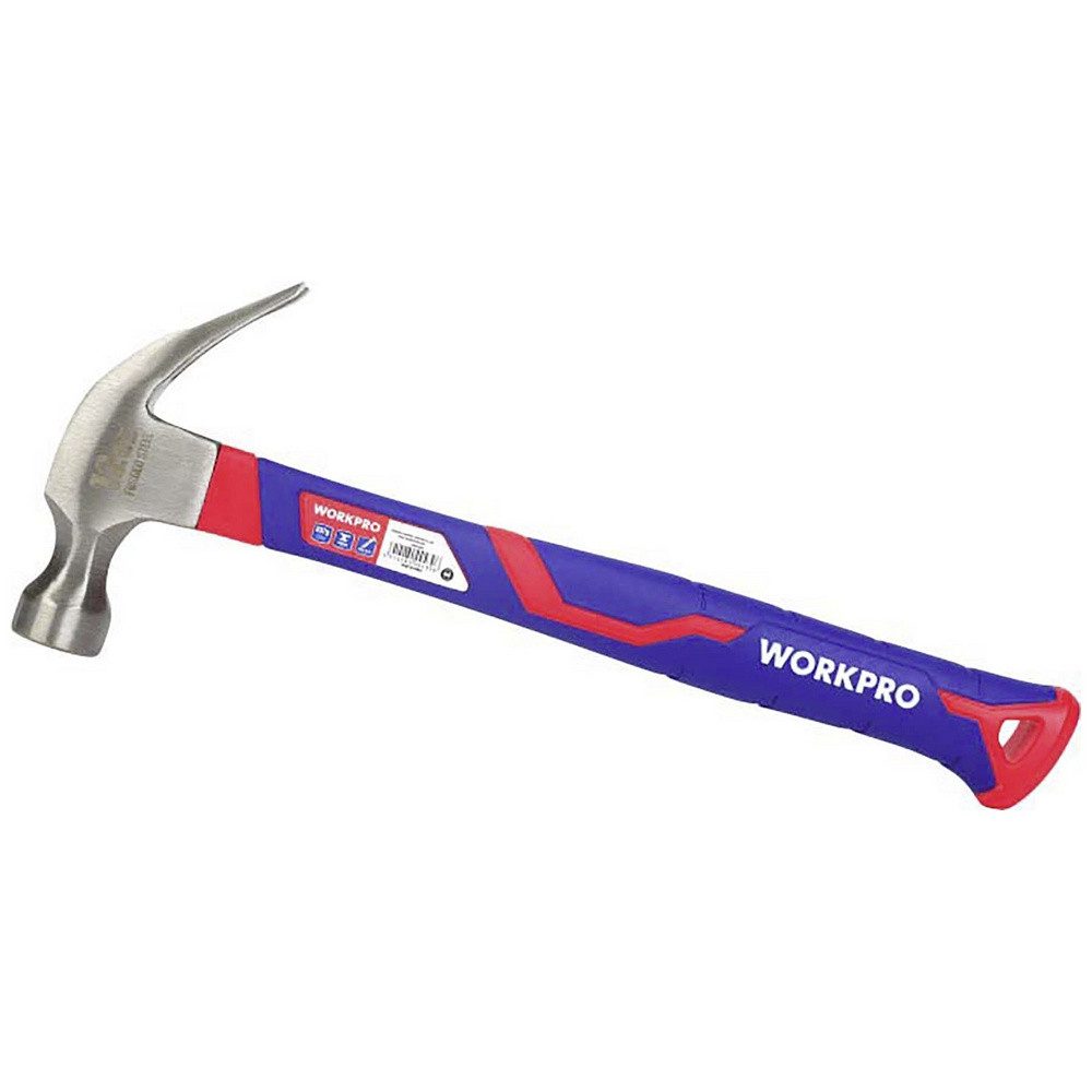 WorkPro Hammer WorkPro WP241011 Klauenhammer ergonomischer Griff, hart 450 g 1 St.