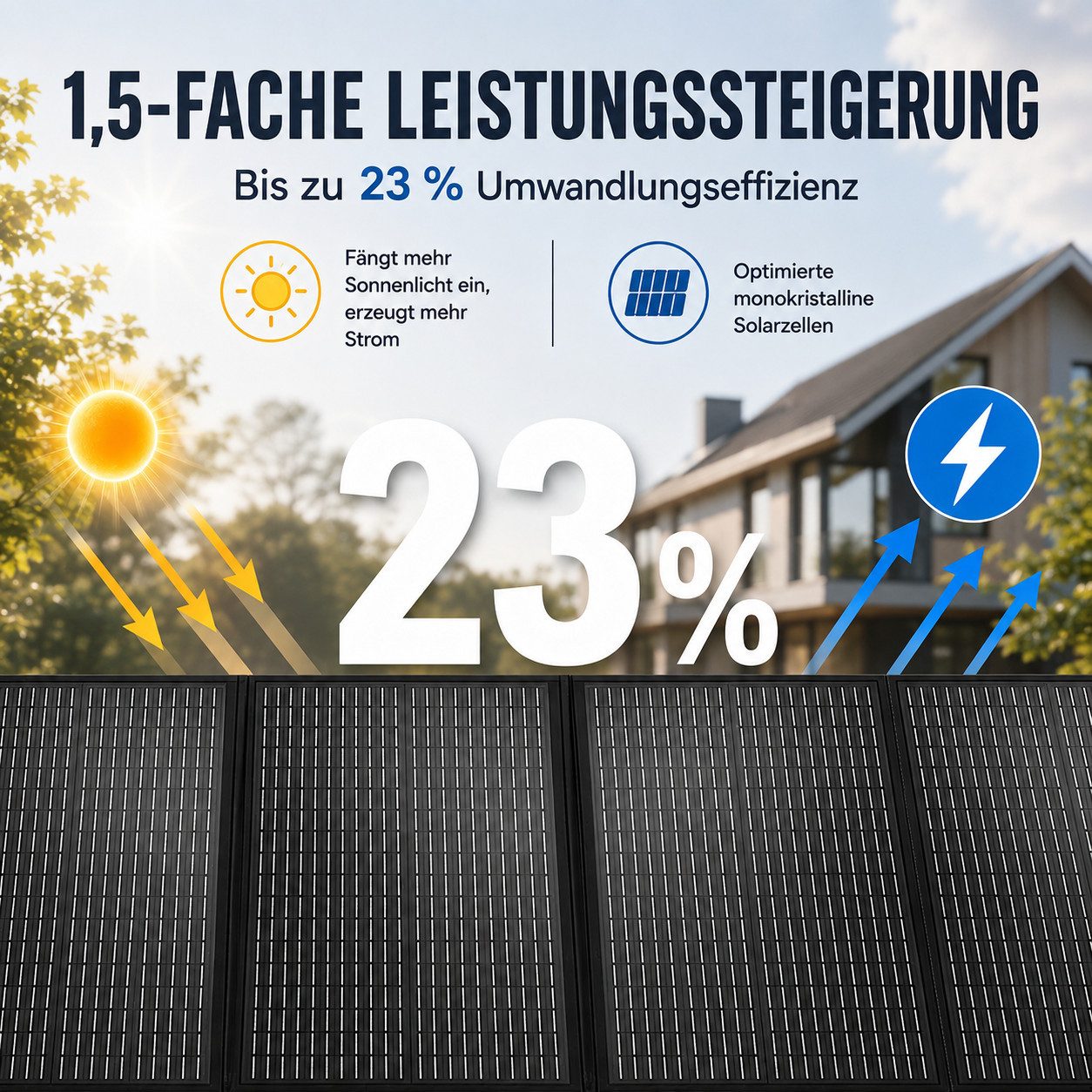 GLIESE Solarmodul 400W Faltbares Solarpanel – 36V, 4-in-1, 12,8 kg, für Camping, 400W faltbar, 36V, 4-in-1, IPX4, 12,8 kg – für Camping & Wohnmobil. – Bild 4 von 5