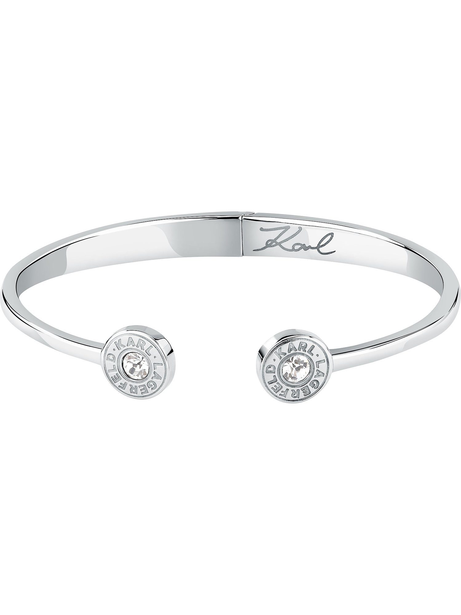KARL LAGERFELD Armreif Karl Lagerfeld Damen-Armreif Edelstahl Kristall