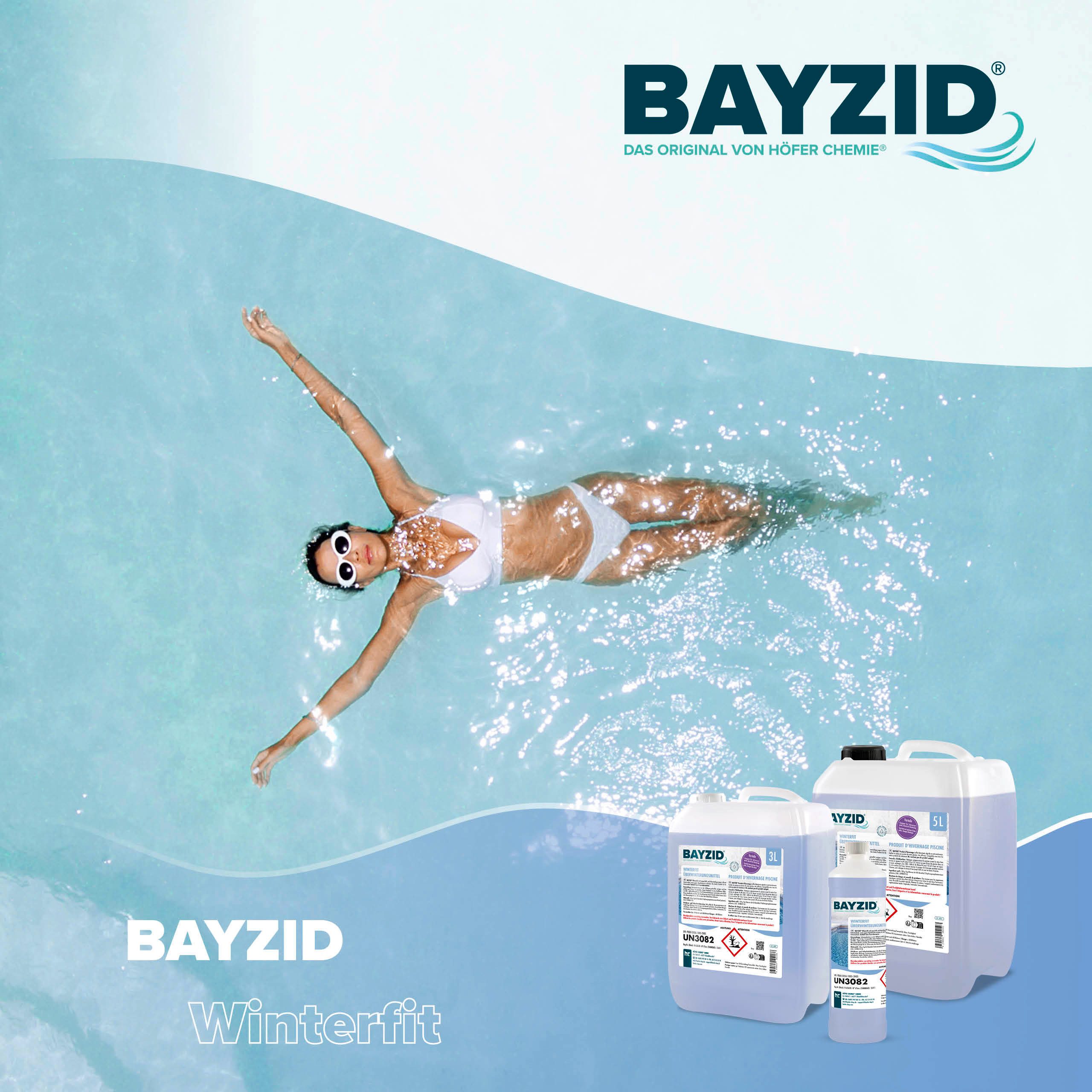 Höfer Chemie GmbH Poolpflege 3x 1 L BAYZID® Winterfit Überwinterungsmittel für Pools, Schützt das Poolwasser in der Winterpause vor Algen und Ablagerungen – Bild 2 von 5